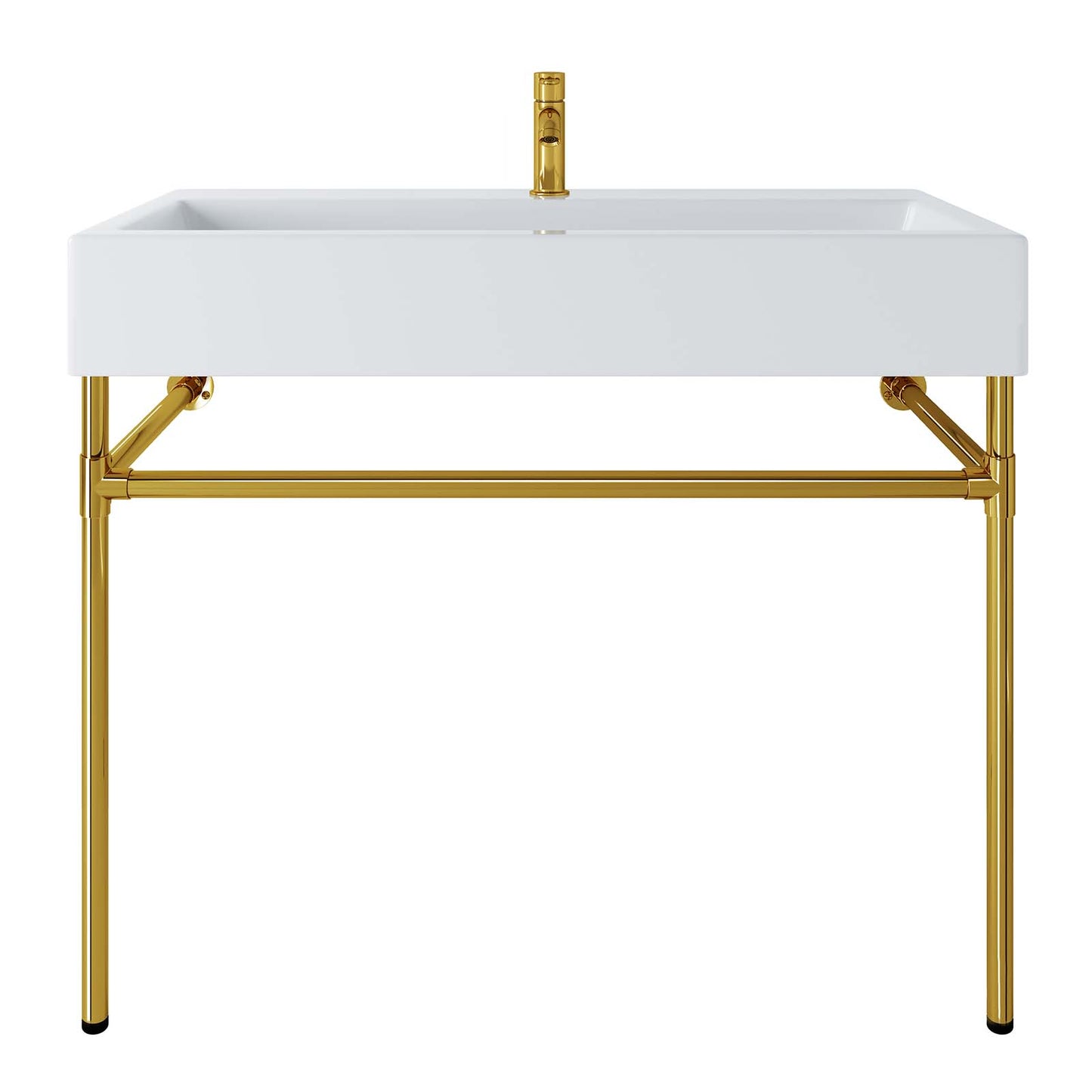 Redeem 40" Wall-Mount Gold Stainless Steel Bathroom Vanity By Modway - EEI-5544 | Bathroom Accessories | Modishstore - 6