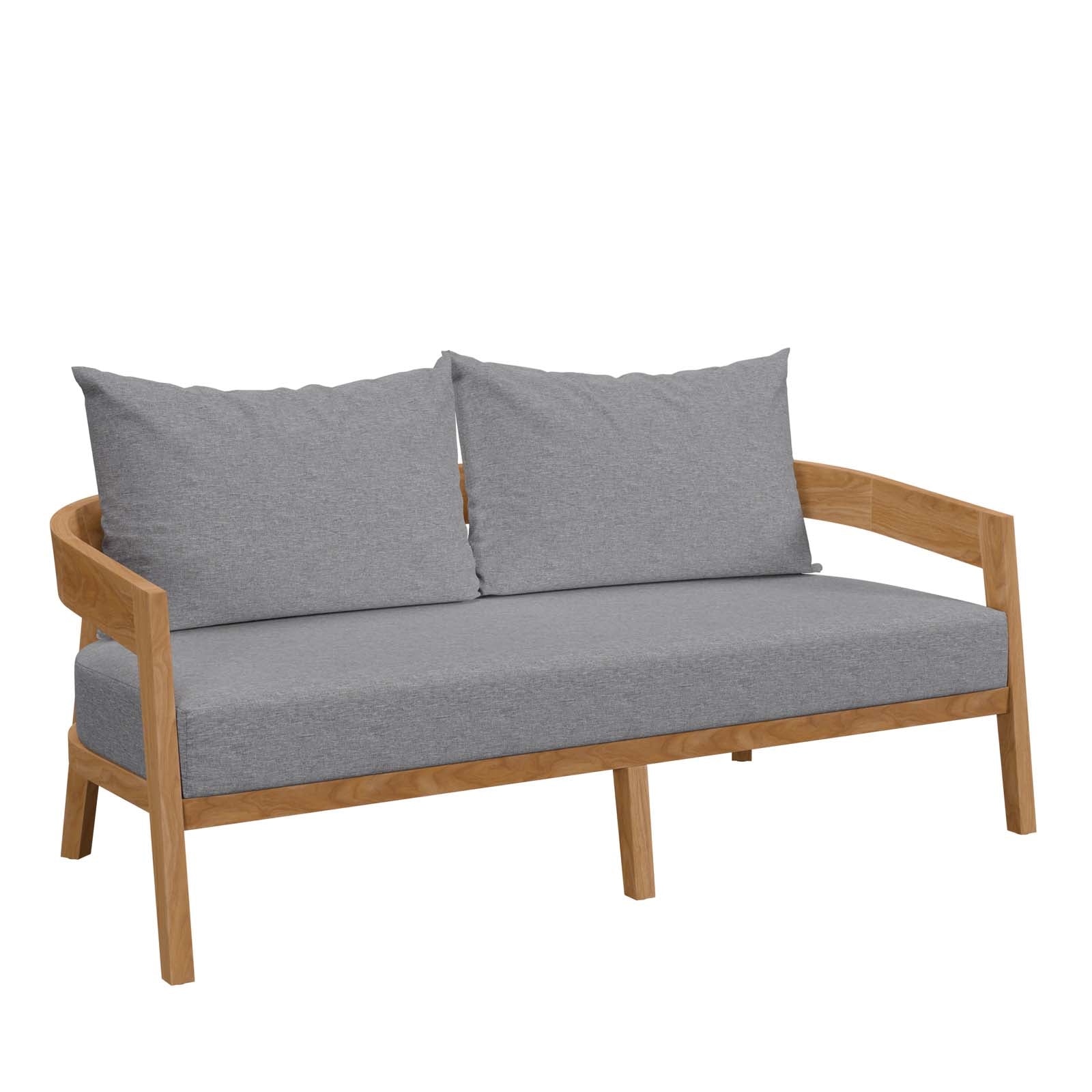 Brisbane Teak Wood Outdoor Patio Loveseat By Modway - EEI-5601 | Outdoor Sofas, Loveseats & Sectionals | Modishstore - 3