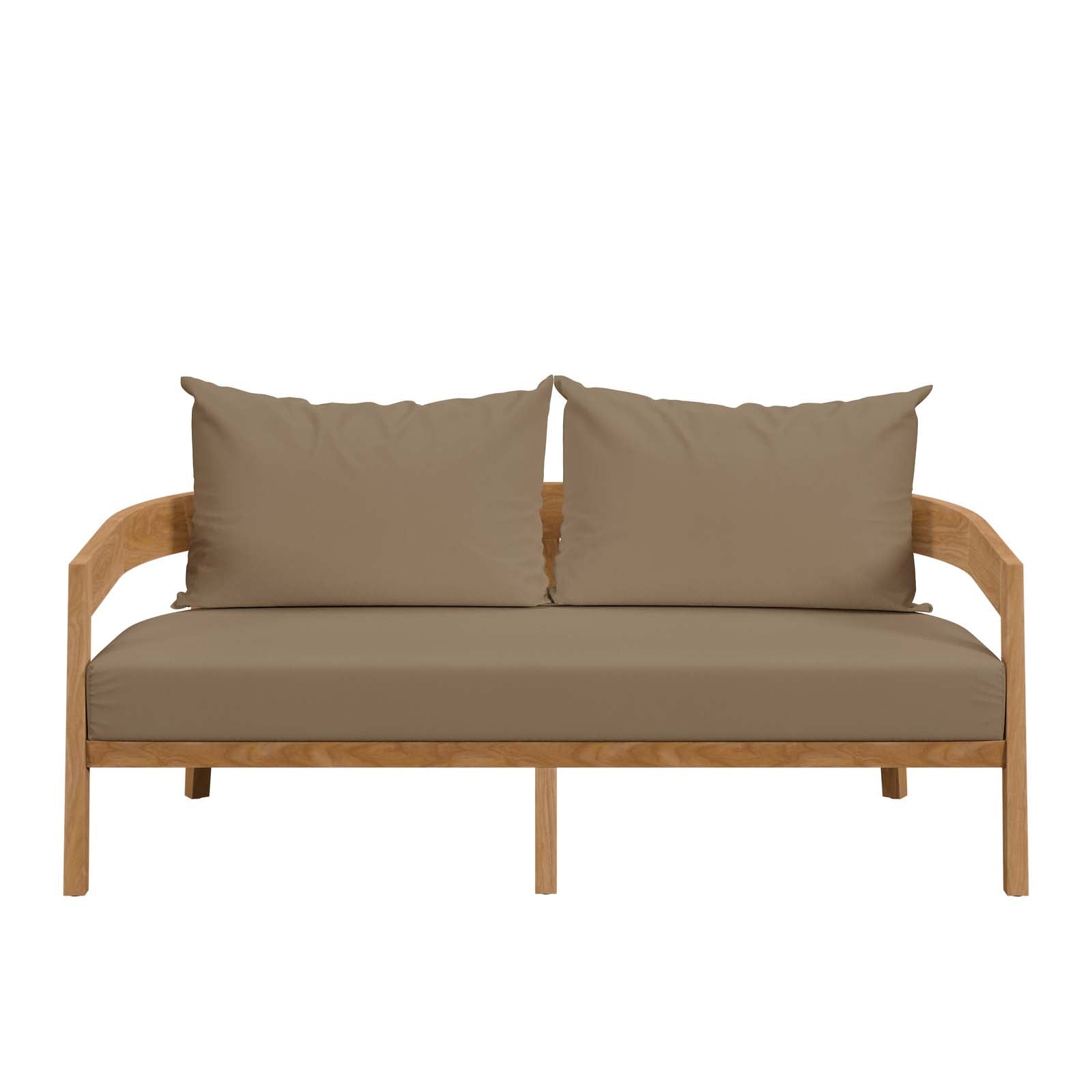 Brisbane Teak Wood Outdoor Patio Loveseat By Modway - EEI-5601 | Outdoor Sofas, Loveseats & Sectionals | Modishstore - 14