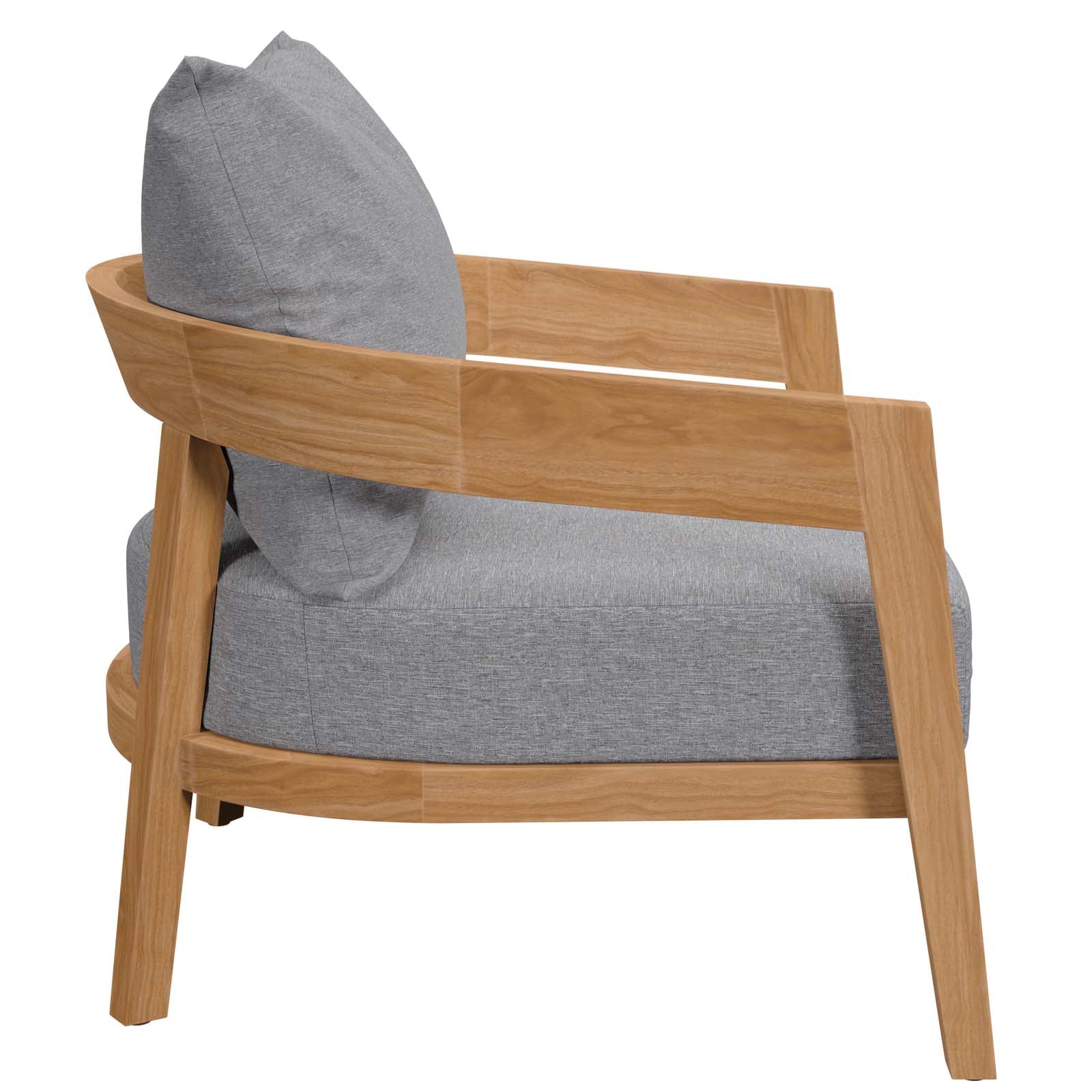 Brisbane Teak Wood Outdoor Patio Armchair By Modway - EEI-5602 | Outdoor Chairs | Modishstore - 3