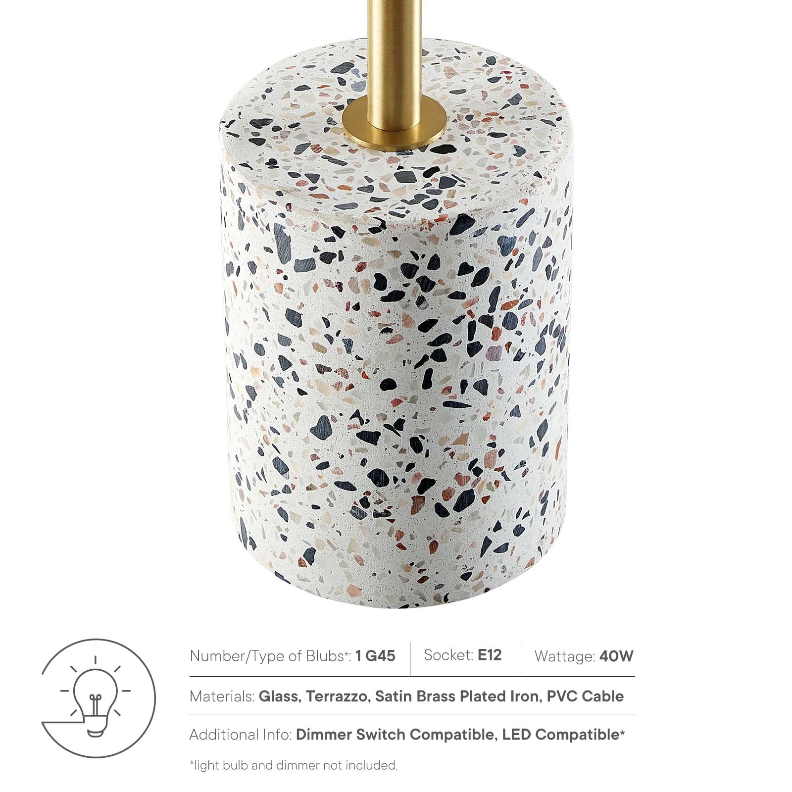 Logic Terrazzo Table Lamp By Modway - EEI-5627 | Table Lamps | Modishstore - 4