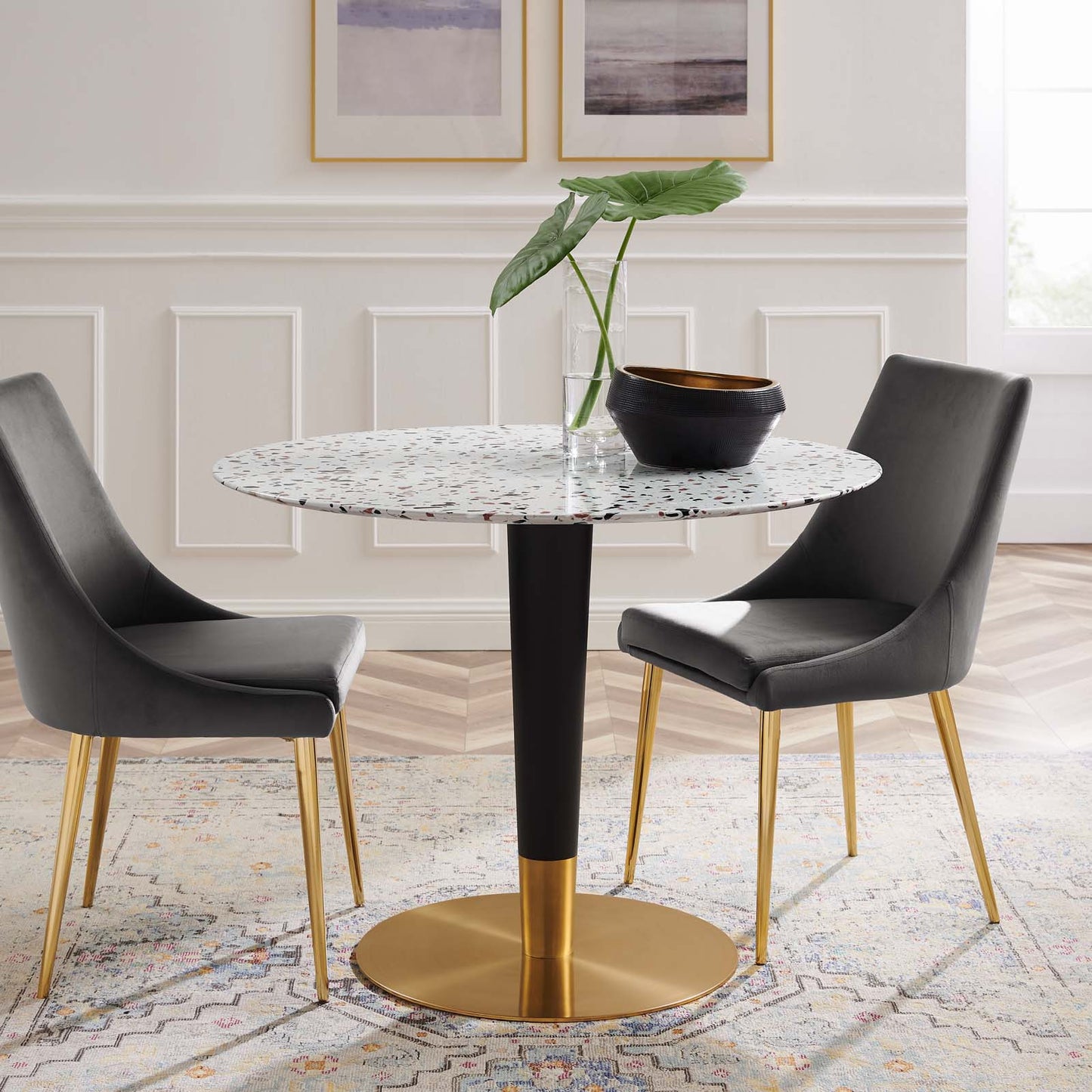 Zinque 40" Round Terrazzo Dining Table By Modway - EEI-5727 | Dining Tables | Modishstore - 1