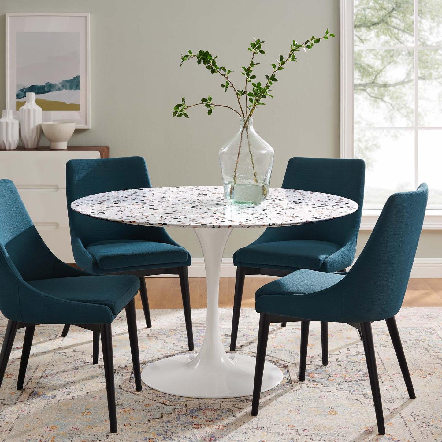 Lippa 47" Round Terrazzo Dining Table By Modway - EEI-5728 | Dining Tables | Modishstore - 1