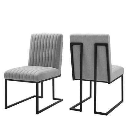 Indulge Channel Tufted Fabric Dining Chairs - Set of 2 By Modway - EEI-5740 | Modishstore - 6