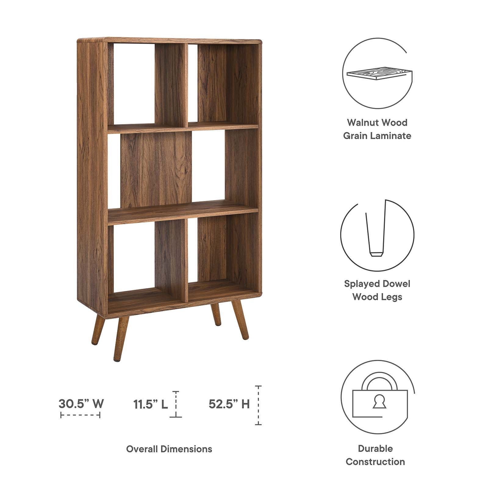 Transmit 31" Wood Bookcase By Modway - EEI-5743 | Bookcases | Modishstore - 8