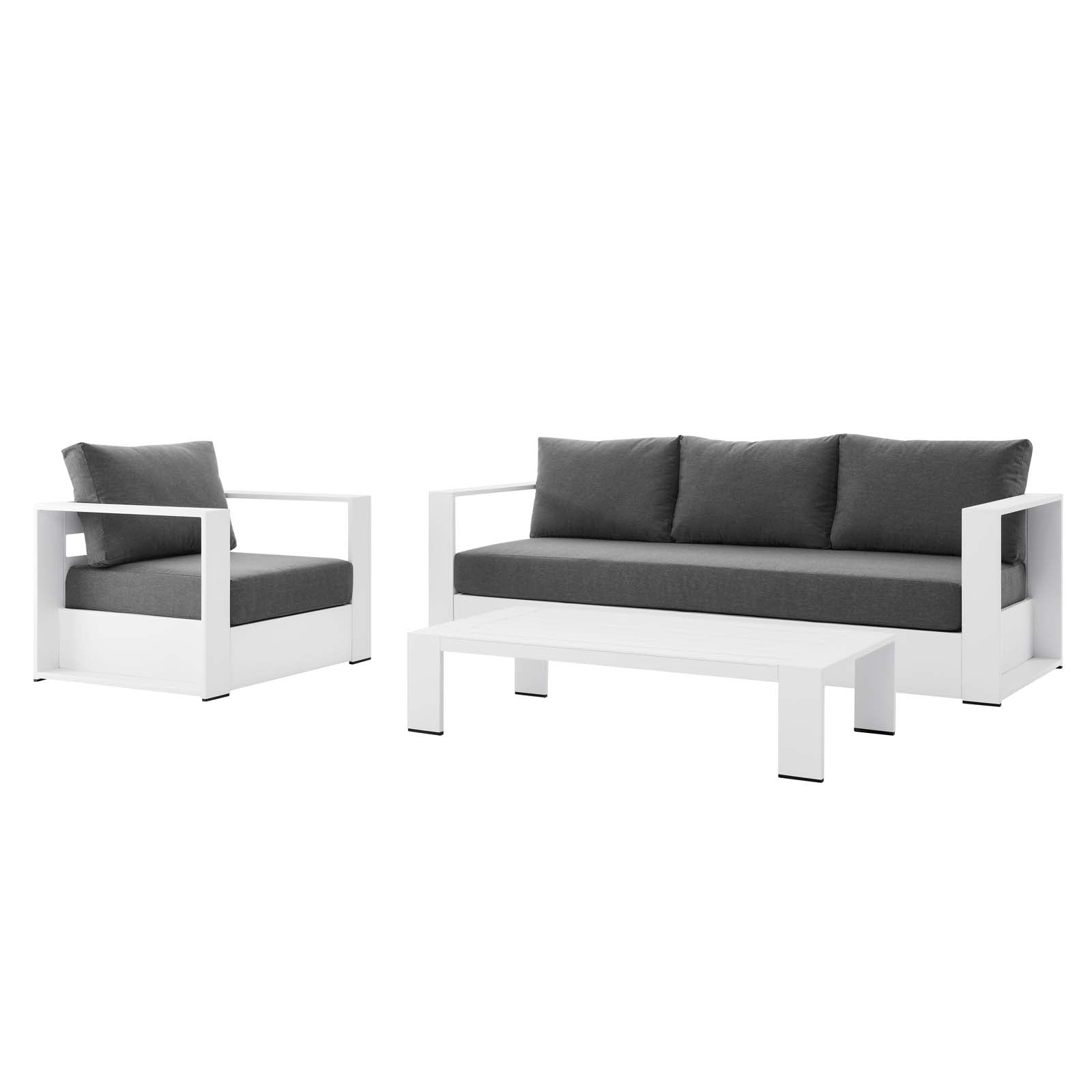 Tahoe Outdoor Patio Powder-Coated Aluminum 3-Piece Set By Modway - EEI-5748 | Outdoor Sofas, Loveseats & Sectionals | Modishstore - 41