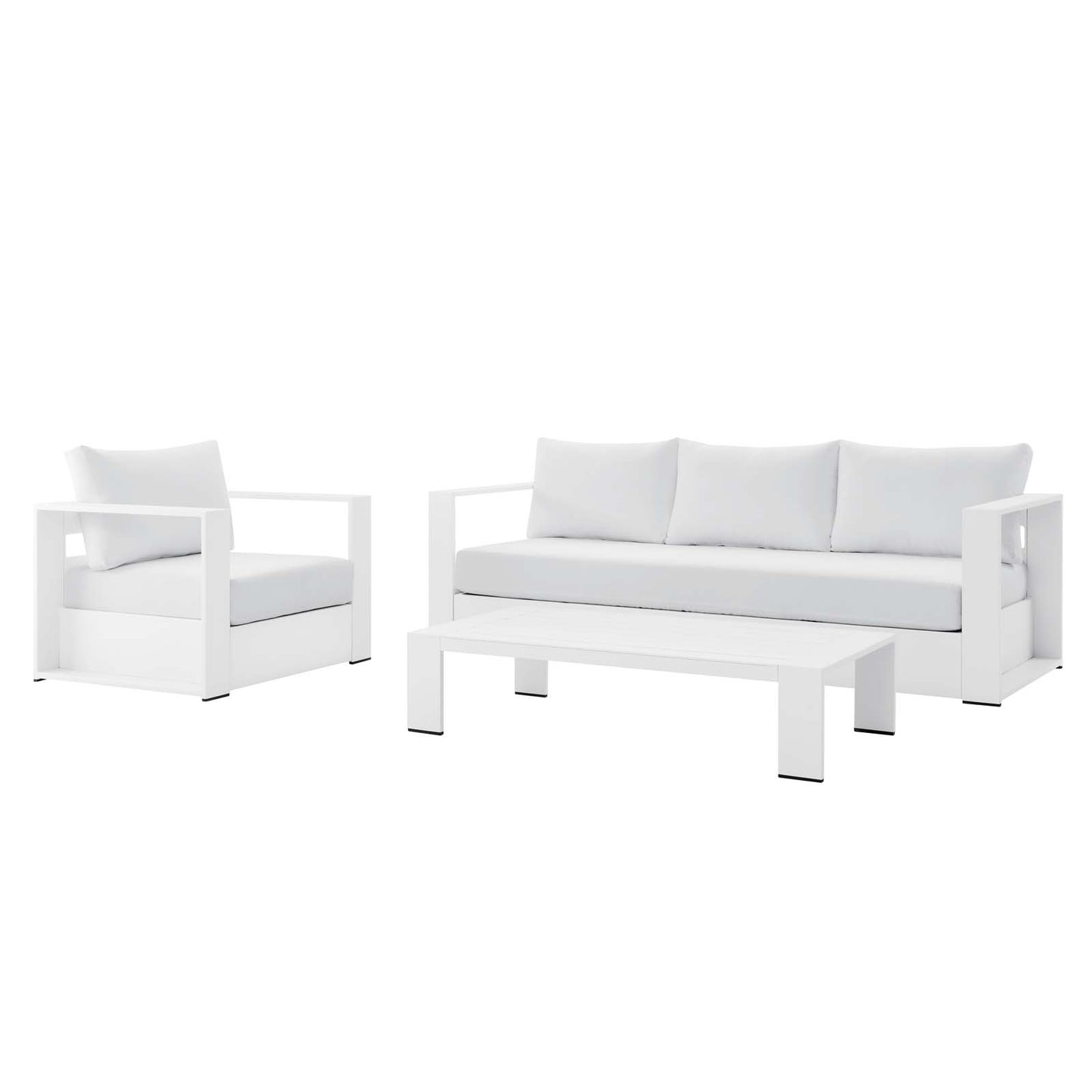 Tahoe Outdoor Patio Powder-Coated Aluminum 3-Piece Set By Modway - EEI-5748 | Outdoor Sofas, Loveseats & Sectionals | Modishstore - 65