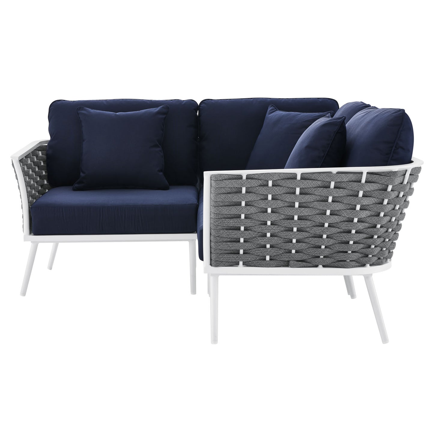 Stance Outdoor Patio Aluminum Outdoor Patio Aluminum Small Sectional Sofa By Modway - EEI-5752 | Outdoor Sofas, Loveseats & Sectionals | Modishstore - 18