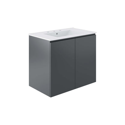 Bryn 30" Wall-Mount Bathroom Vanity By Modway - EEI-5778 | Bathroom Accessories | Modishstore - 9