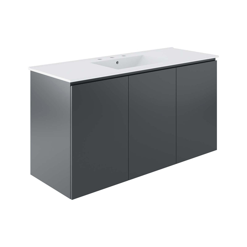 Bryn 48" Wall-Mount Bathroom Vanity By Modway - EEI-5780 | Bathroom Accessories | Modishstore - 9