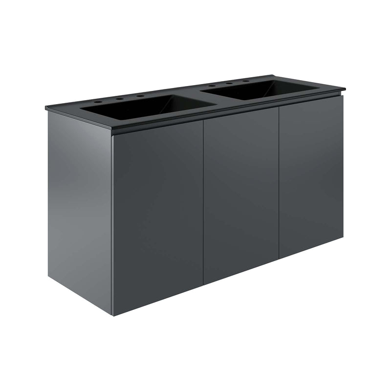 Bryn 48" Wall-Mount Double Sink Bathroom Vanity By Modway - EEI-5781 | Bathroom Accessories | Modishstore - 2