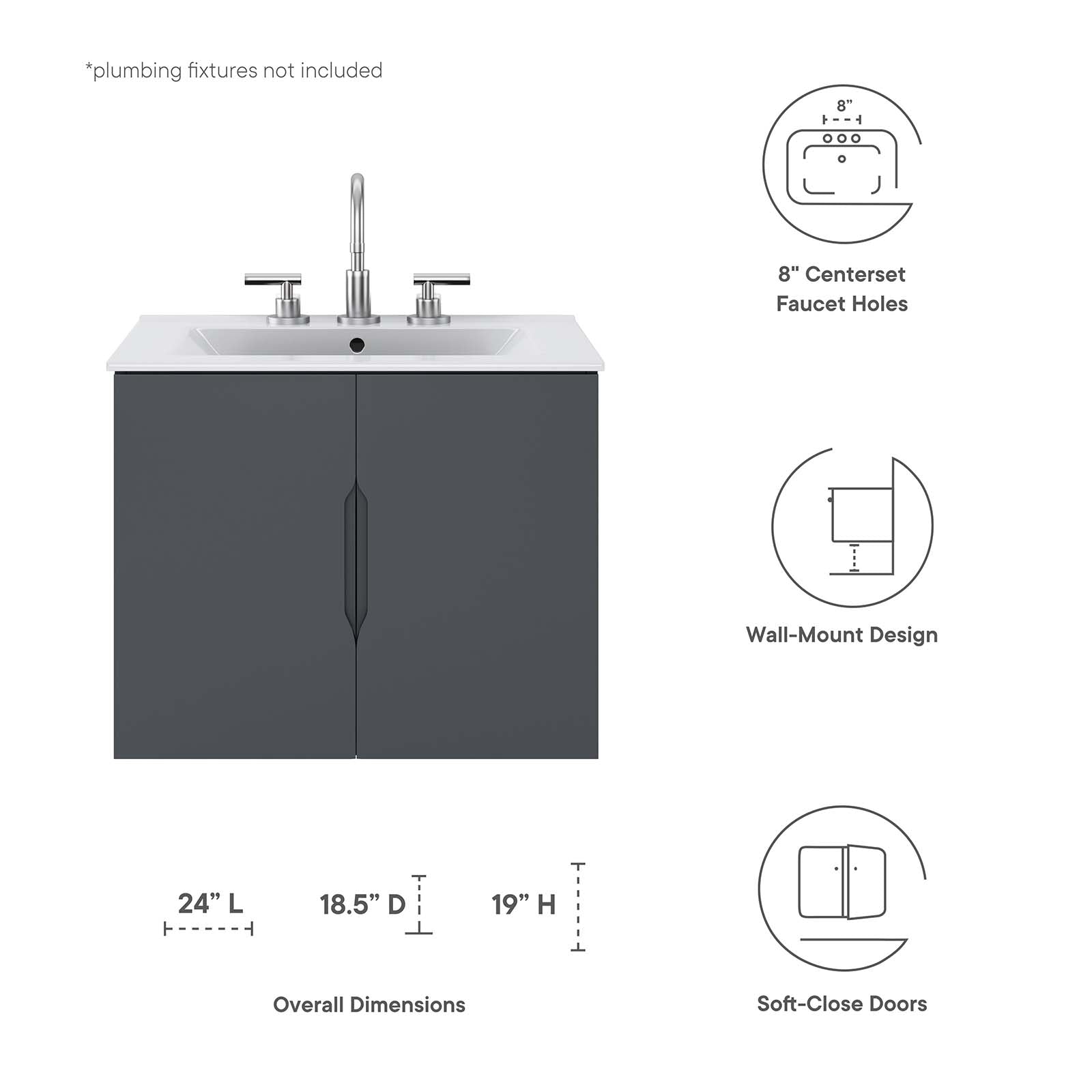 Vitality 24" Bathroom Vanity By Modway - EEI-5782 | Bathroom Accessories | Modishstore - 16