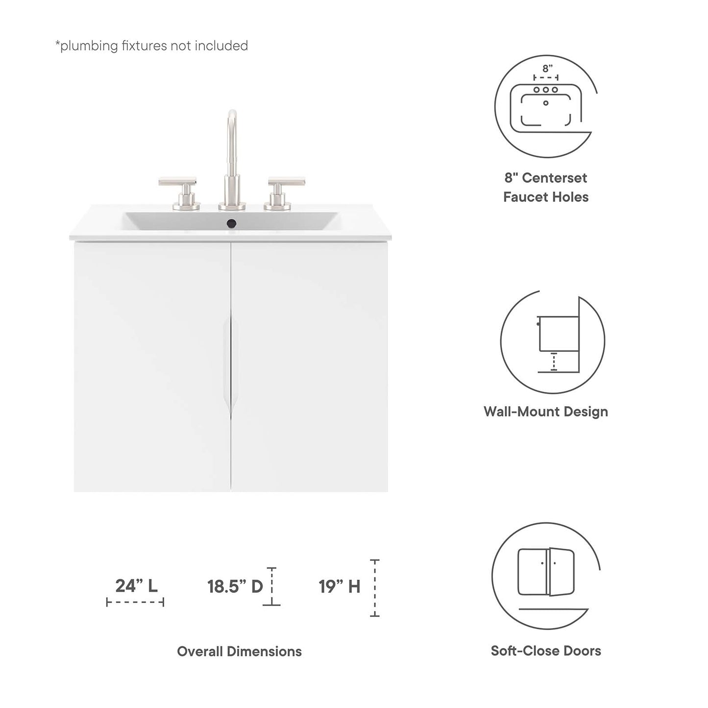 Vitality 24" Bathroom Vanity By Modway - EEI-5782 | Bathroom Accessories | Modishstore - 32