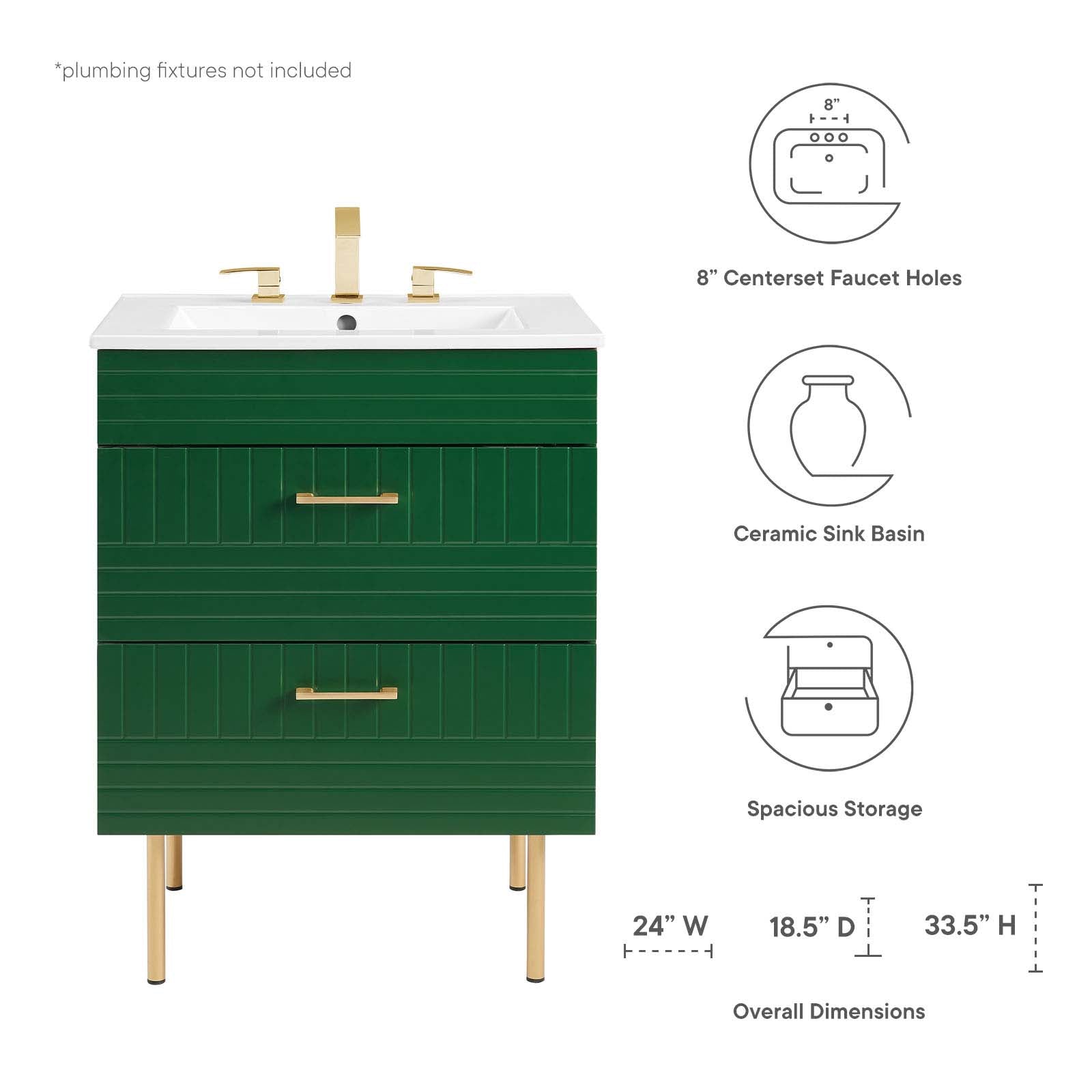 Daybreak 24" Bathroom Vanity By Modway - EEI-5817 | Bathroom Accessories | Modishstore - 16