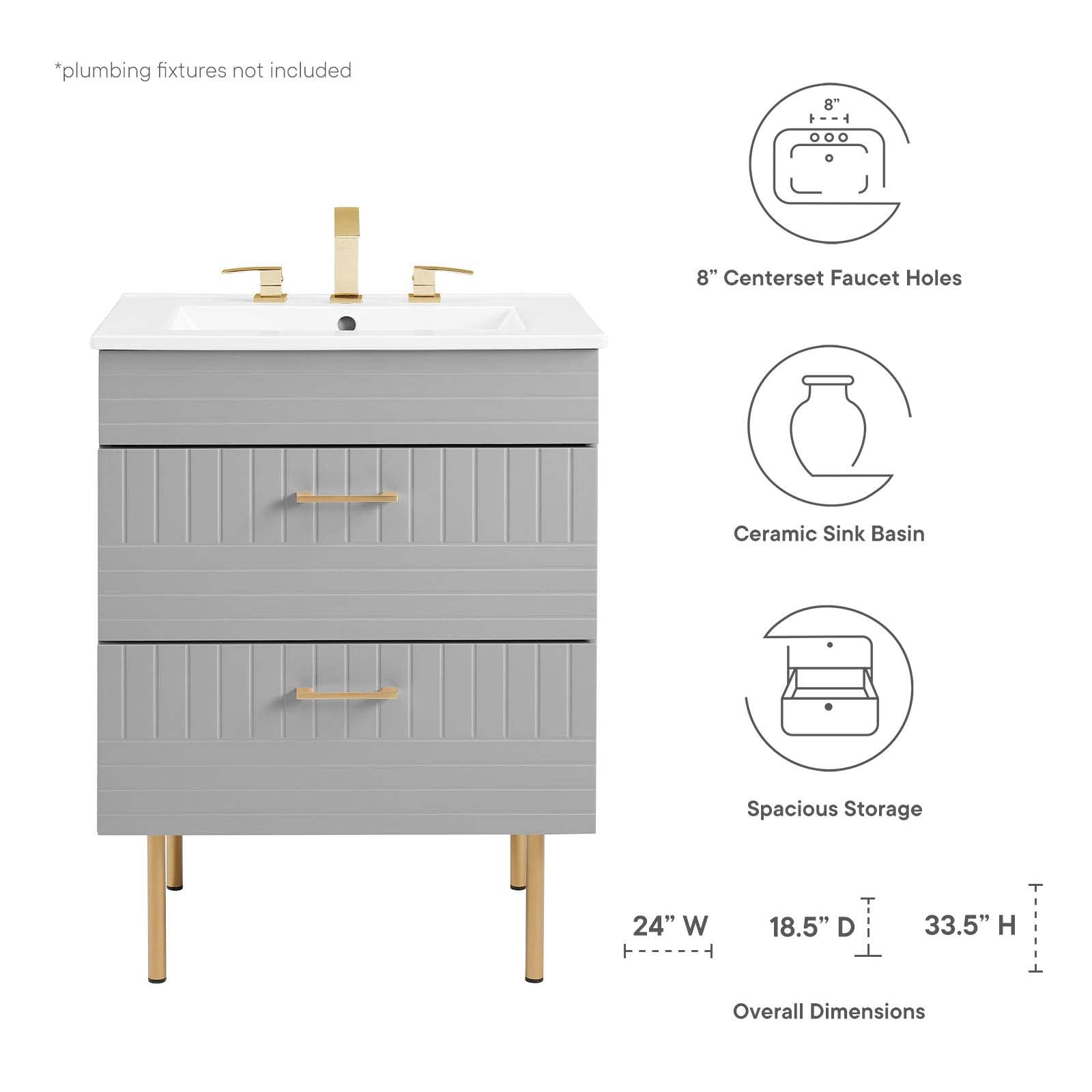 Daybreak 24" Bathroom Vanity By Modway - EEI-5817 | Bathroom Accessories | Modishstore - 24