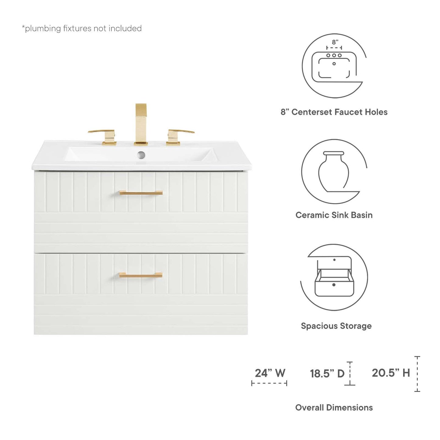 Daybreak 24" Bathroom Vanity By Modway - EEI-5818 | Bathroom Accessories | Modishstore - 32