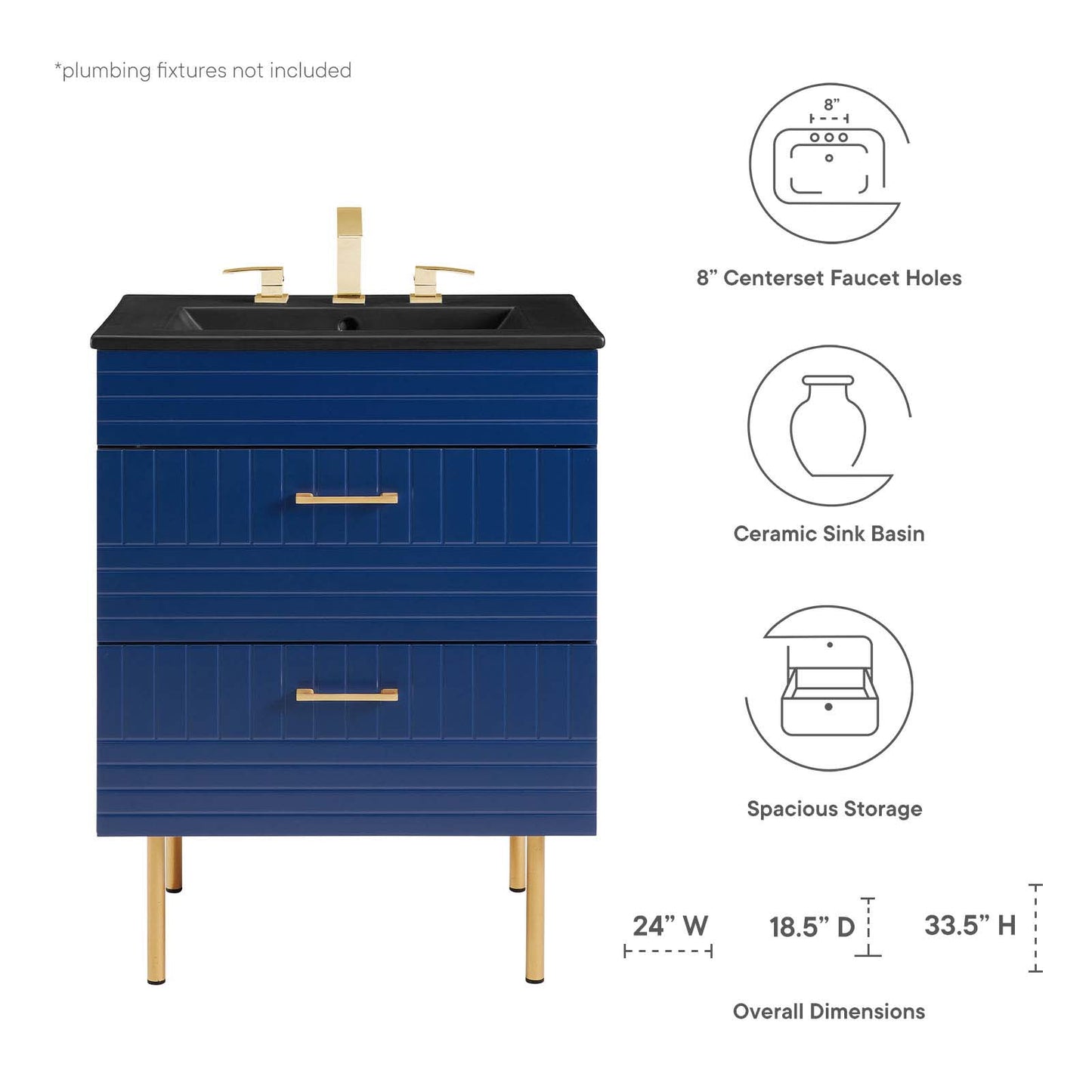 Daybreak 24" Bathroom Vanity By Modway - EEI-5819 | Bathroom Accessories | Modishstore - 8