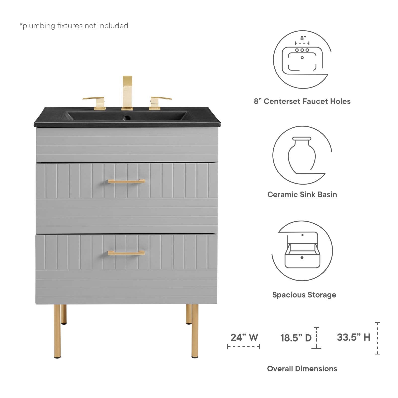 Daybreak 24" Bathroom Vanity By Modway - EEI-5819 | Bathroom Accessories | Modishstore - 24