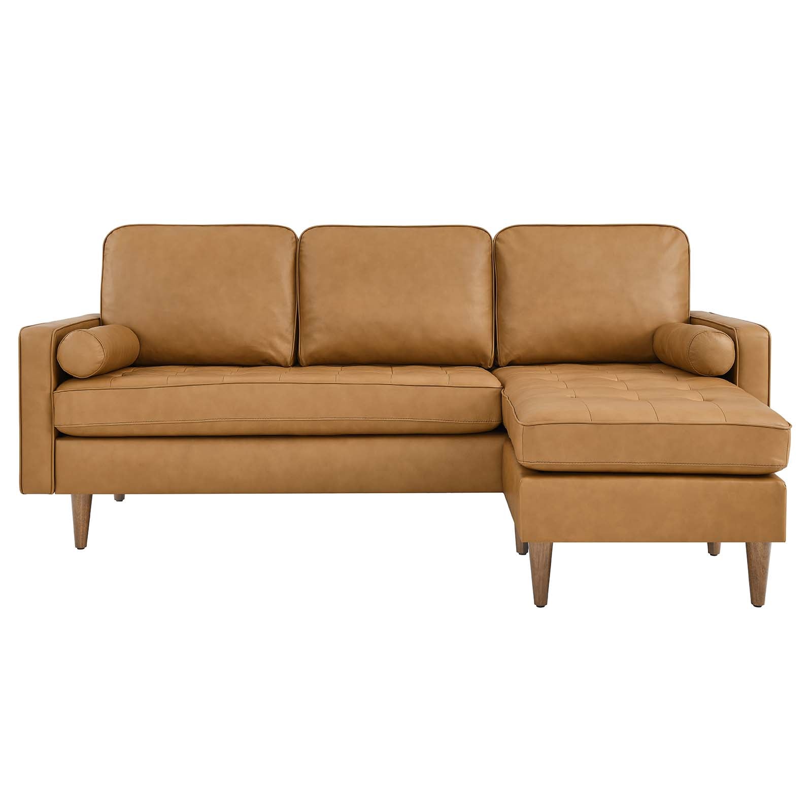 Valour 78" Leather Apartment Sectional Sofa By Modway - EEI-5872 | Sectional | Modishstore - 20