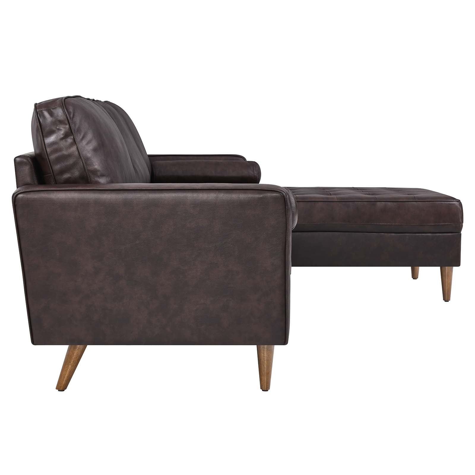 Valour 98" Leather Sectional Sofa By Modway - EEI-5873 | Sectional | Modishstore - 10