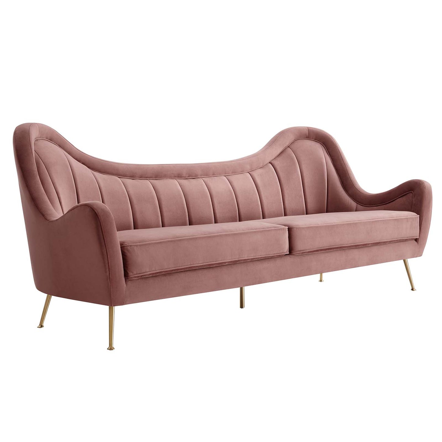 Cheshire Channel Tufted Performance Velvet Sofa By Modway - EEI-5874 | Sofas | Modishstore - 1