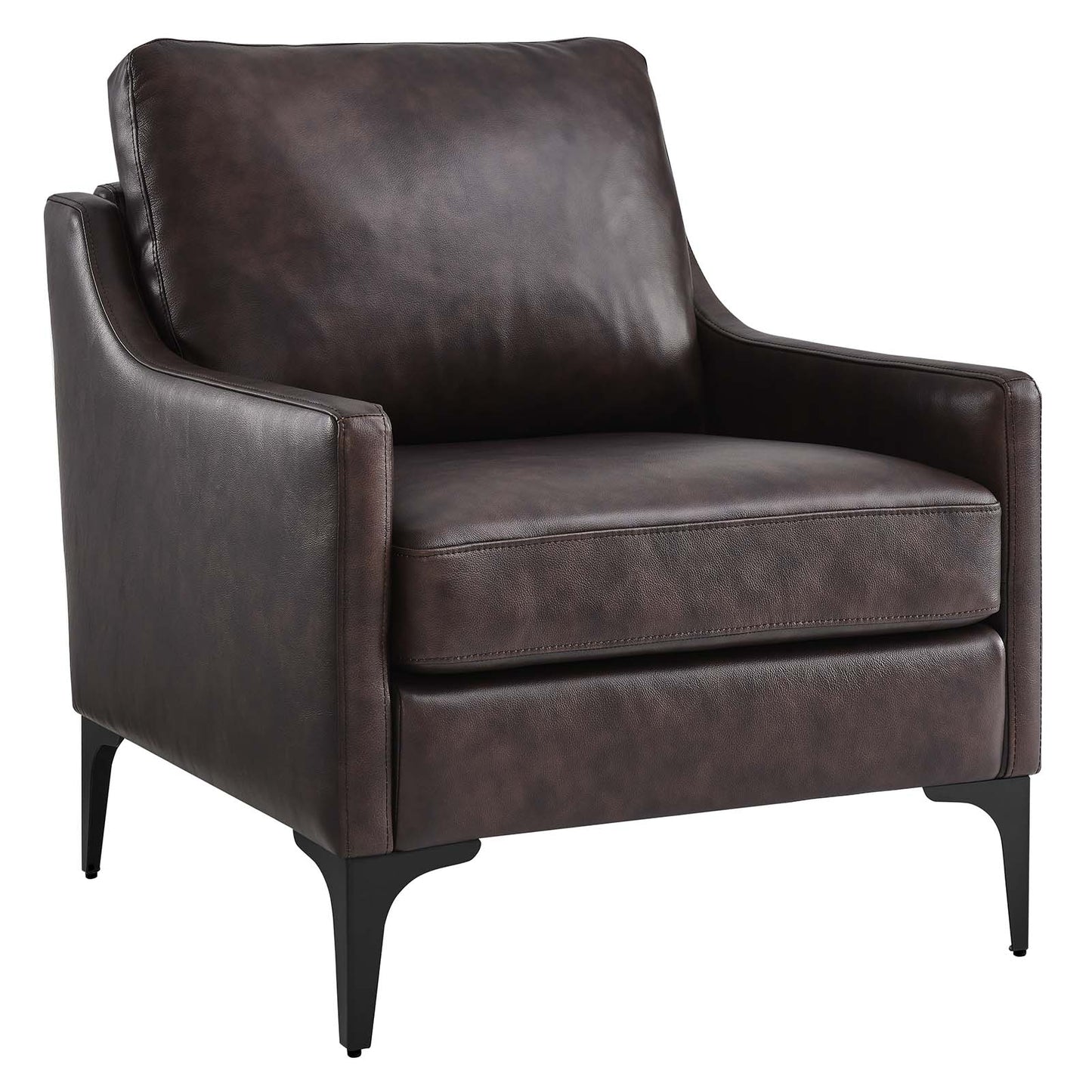 Corland Leather Armchair By Modway - EEI-6022 | Armchairs | Modishstore - 1