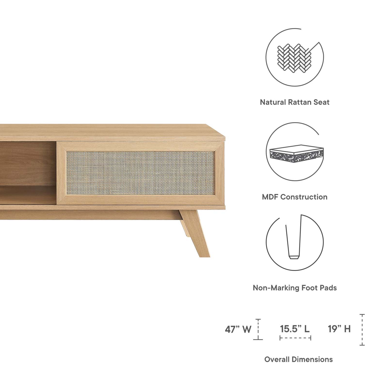 Soma 47" TV Stand By Modway - EEI-6039 | TV Stands | Modishstore - 7