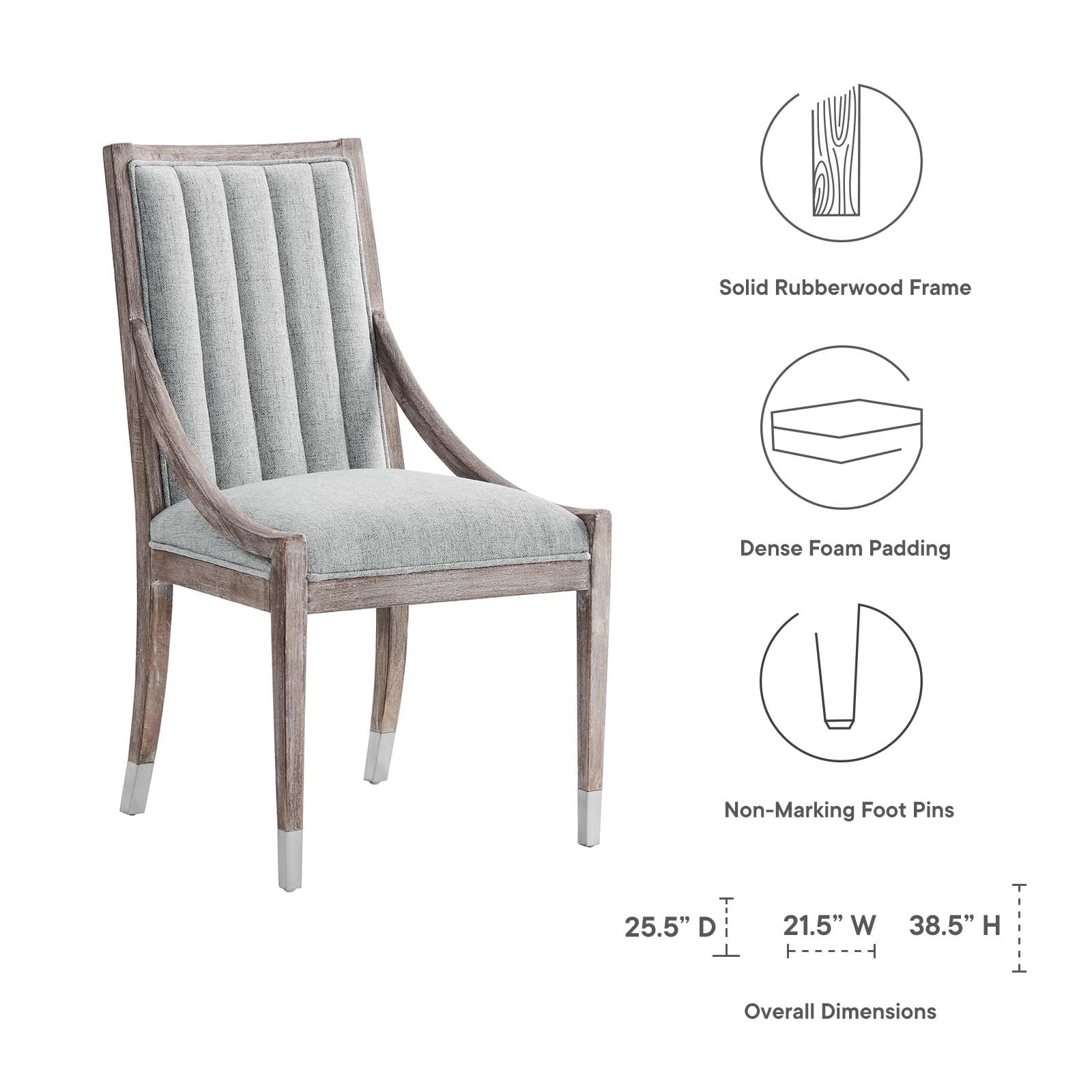 Maison French Vintage Tufted Fabric Dining Armchair By Modway - EEI-6053 | Dining Chairs | Modishstore - 16