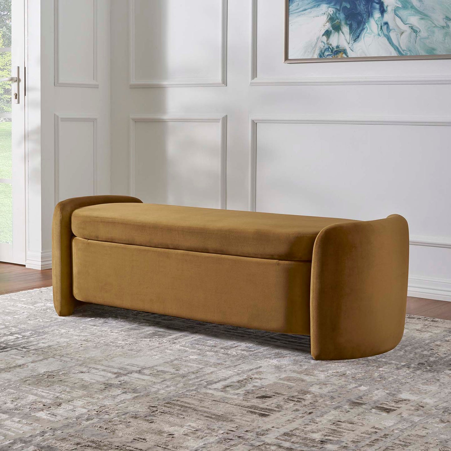 Nebula Upholstered Performance Velvet Bench By Modway - EEI-6054 | Benches | Modishstore - 1