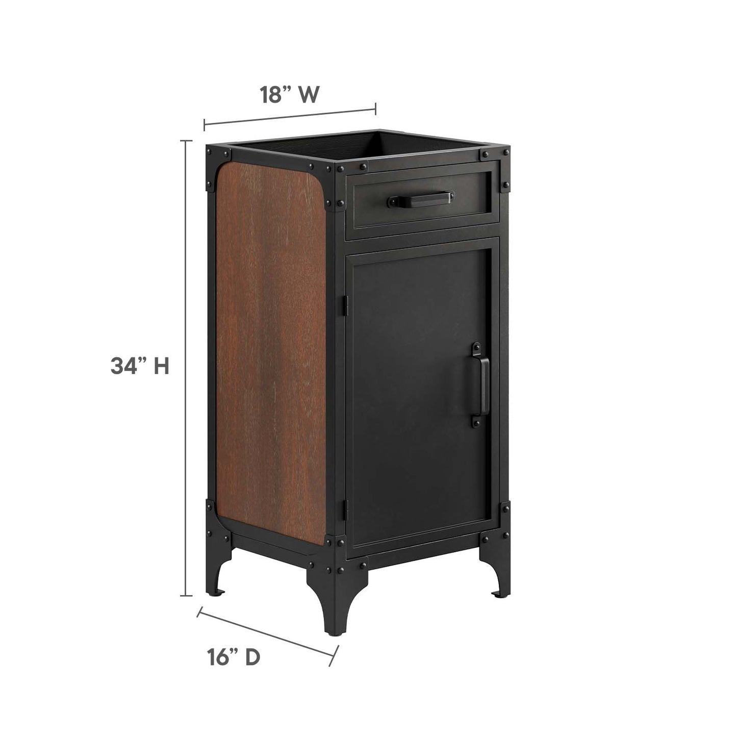 Steamforge 18" Bathroom Vanity Cabinet (Sink Basin Not Included) By Modway - EEI-6126 | Bathroom Accessories | Modishstore - 7