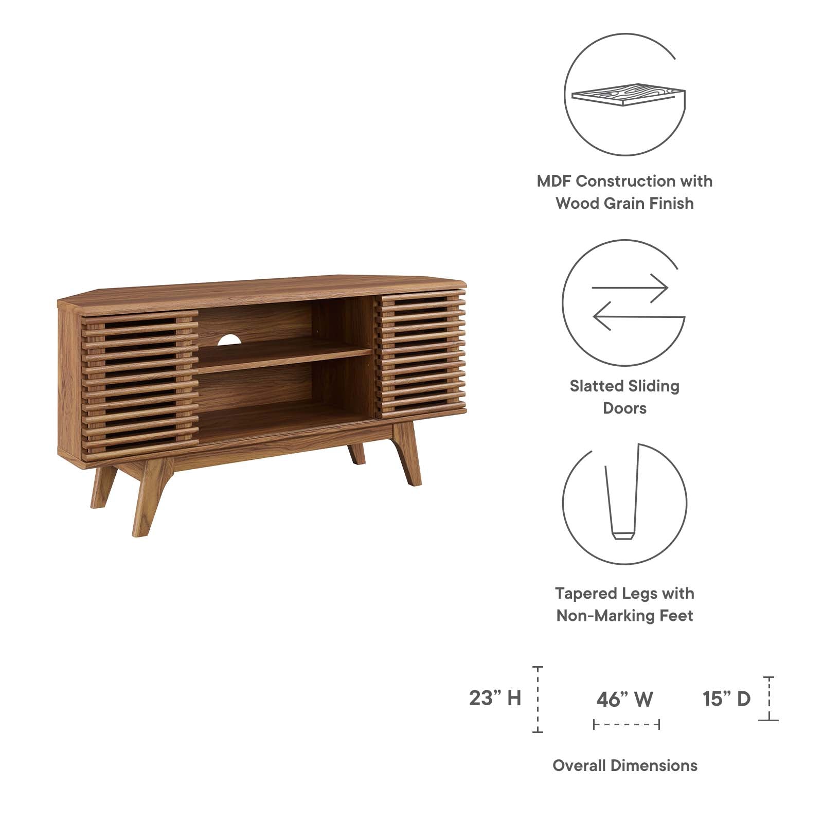 Render 46" Corner TV Stand By Modway - EEI-6157 | TV Stands | Modishstore - 23