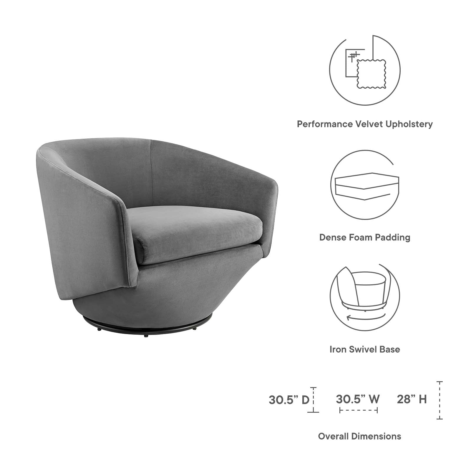 Swivel chair performance online fabric