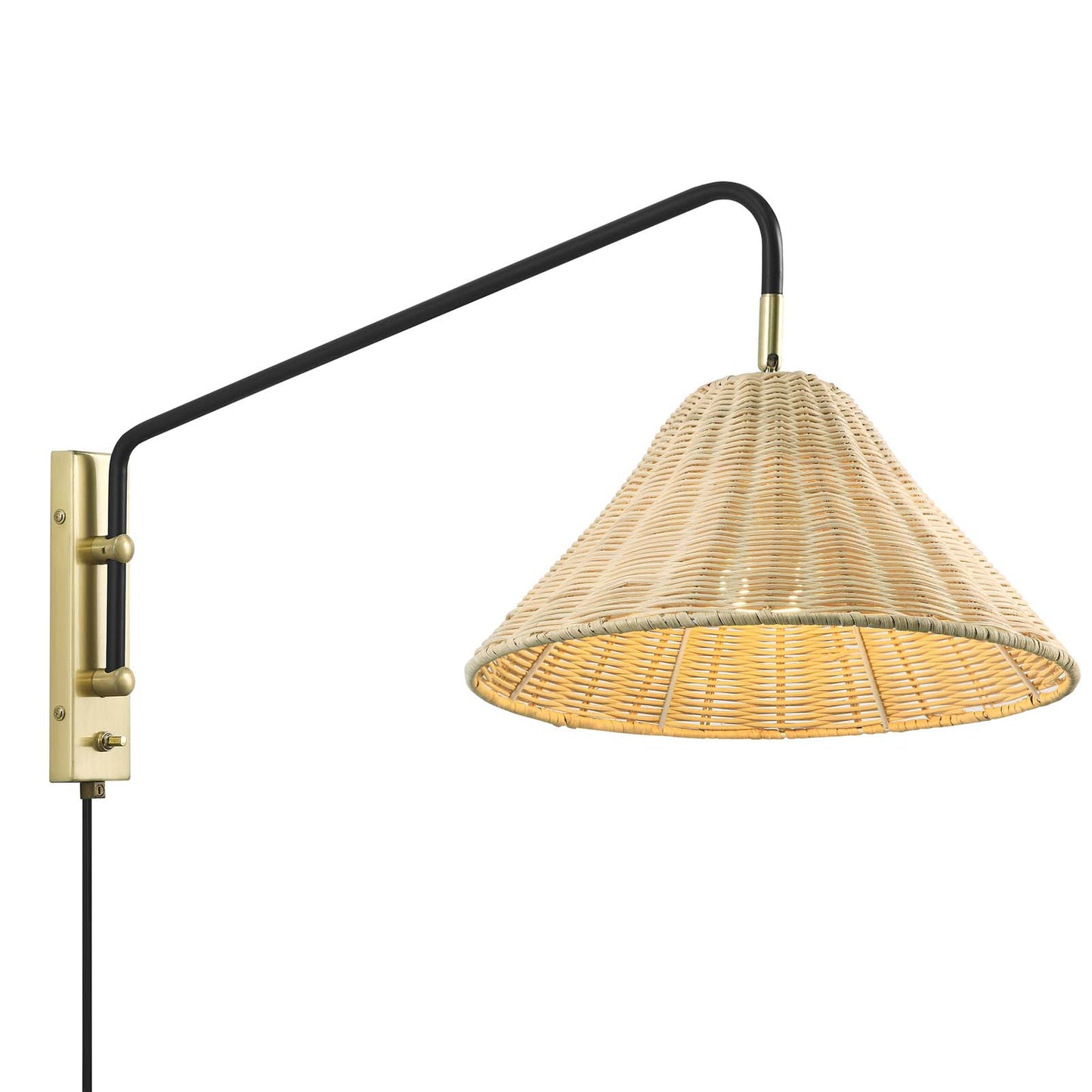 Keala Rattan Wall Sconce By Modway - EEI-6255 | Floor Lamps | Modishstore - 3