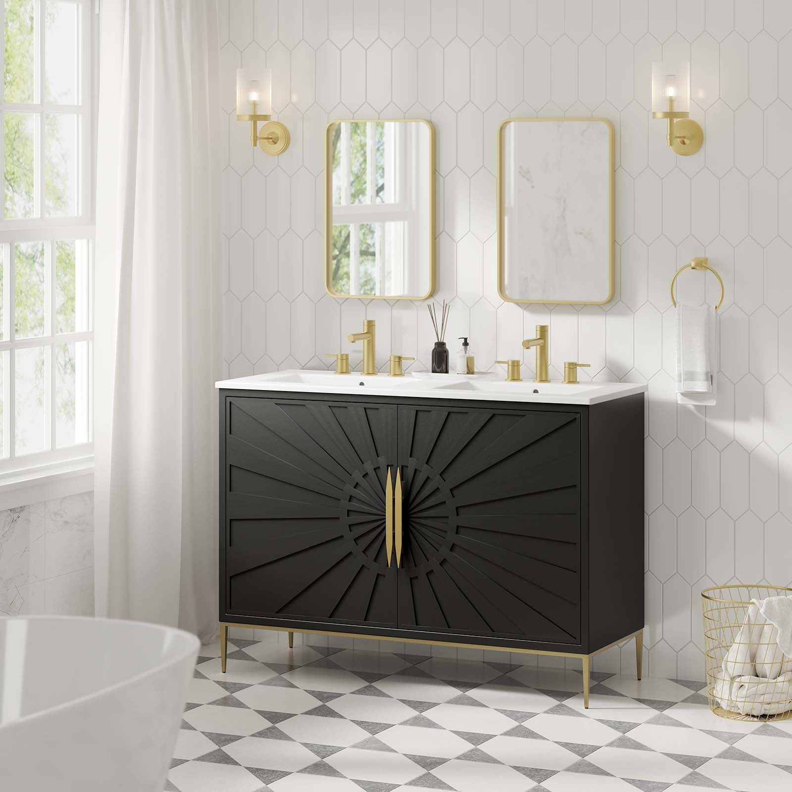 Awaken 48" Double Sink Bathroom Vanity By Modway - EEI-6305 | Bathroom Accessories | Modishstore - 1