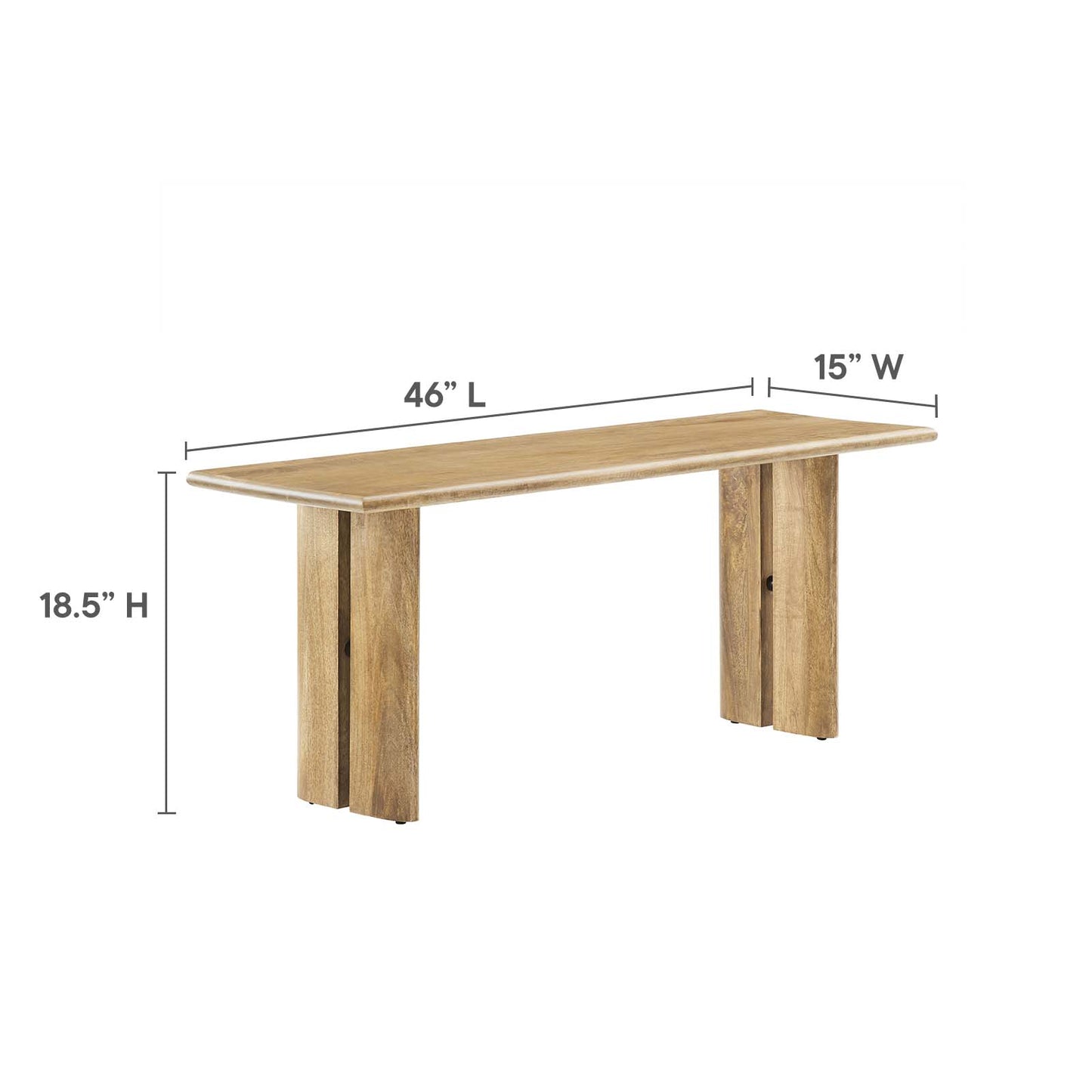 Amistad 46" Wood Bench By Modway - EEI-6343 | Benches | Modishstore - 8