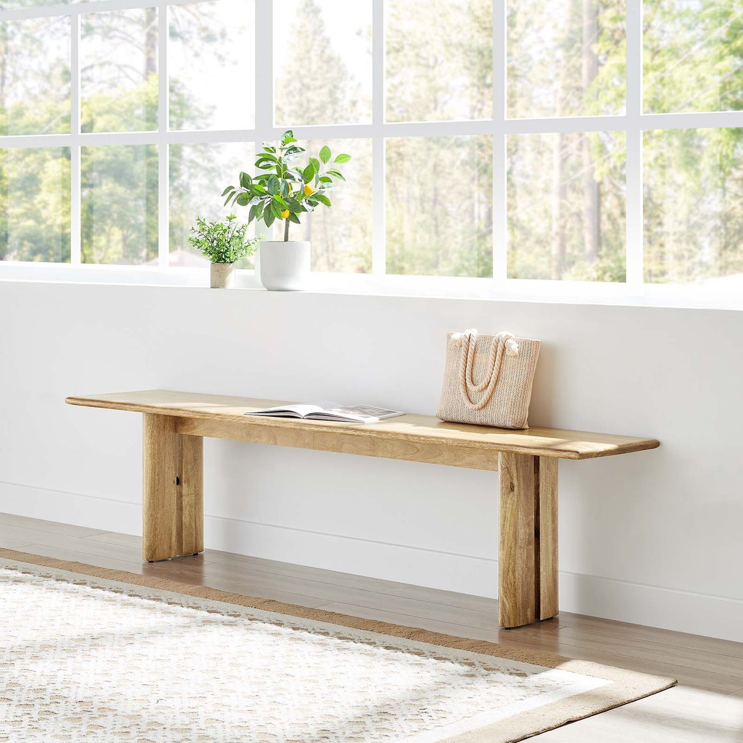 Amistad 72" Wood Bench By Modway - EEI-6345 | Benches | Modishstore - 1