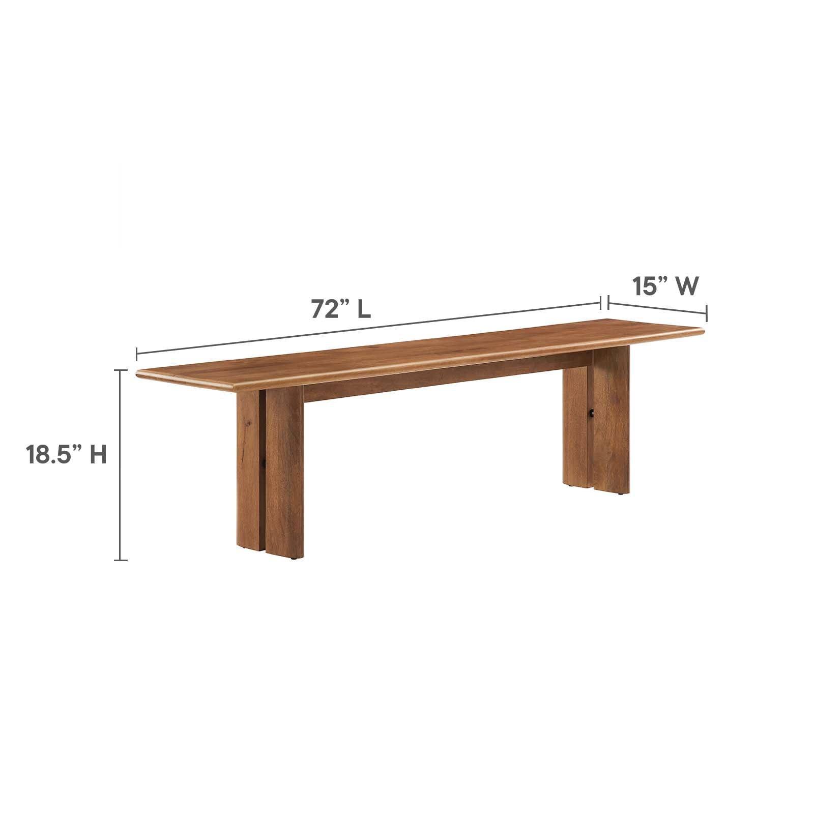 Amistad 72" Wood Bench By Modway - EEI-6345 | Benches | Modishstore - 18