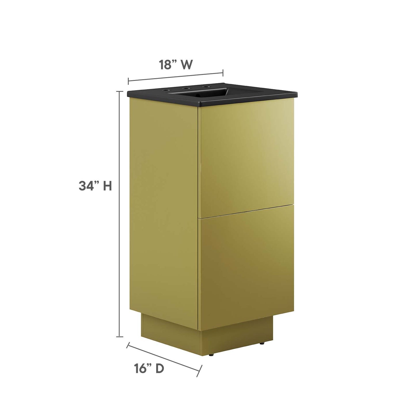 Quantum 18" Bathroom Vanity By Modway - EEI-6424 | Bathroom Accessories | Modishstore - 5