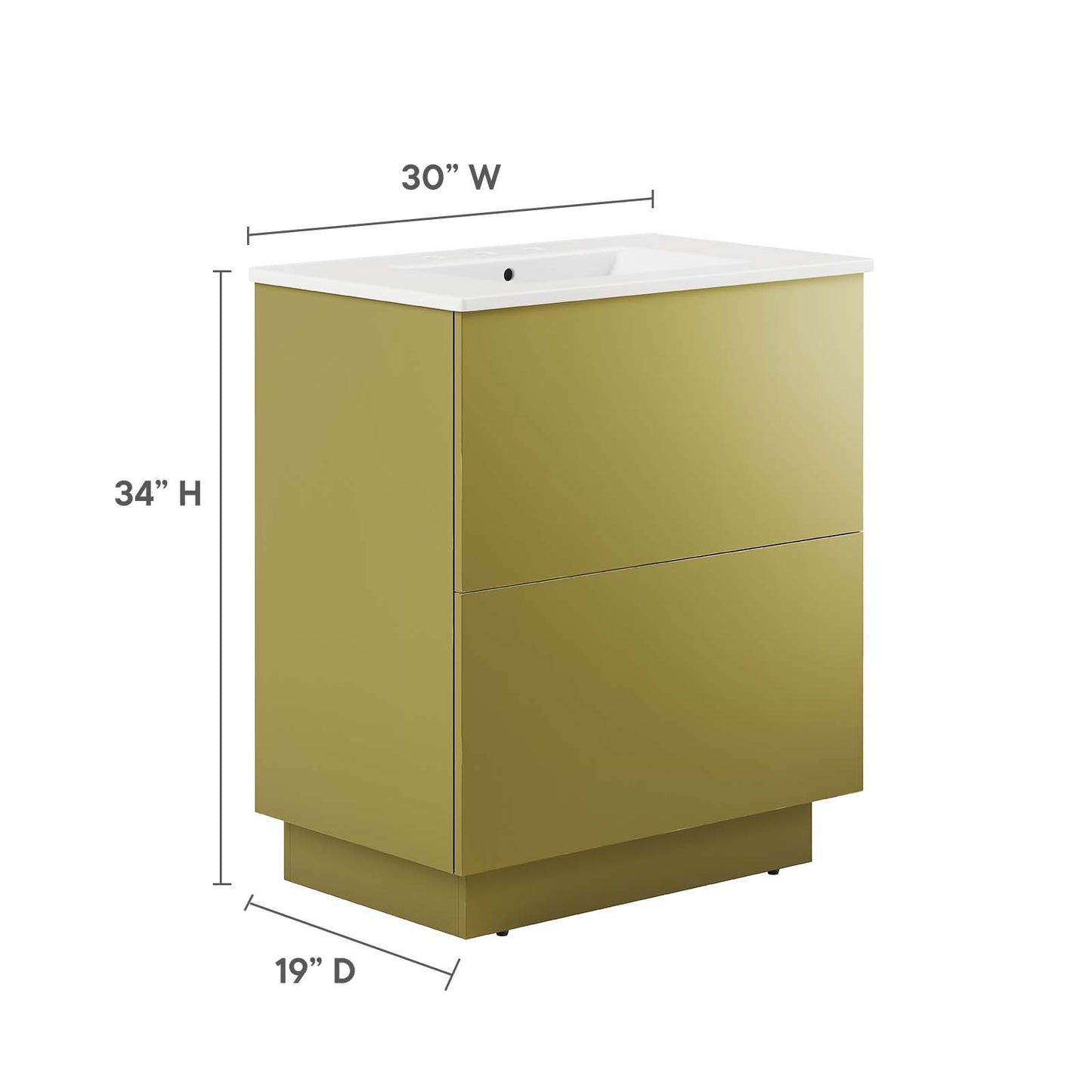 Quantum 30" Bathroom Vanity By Modway - EEI-6427 | Bathroom Accessories | Modishstore - 5