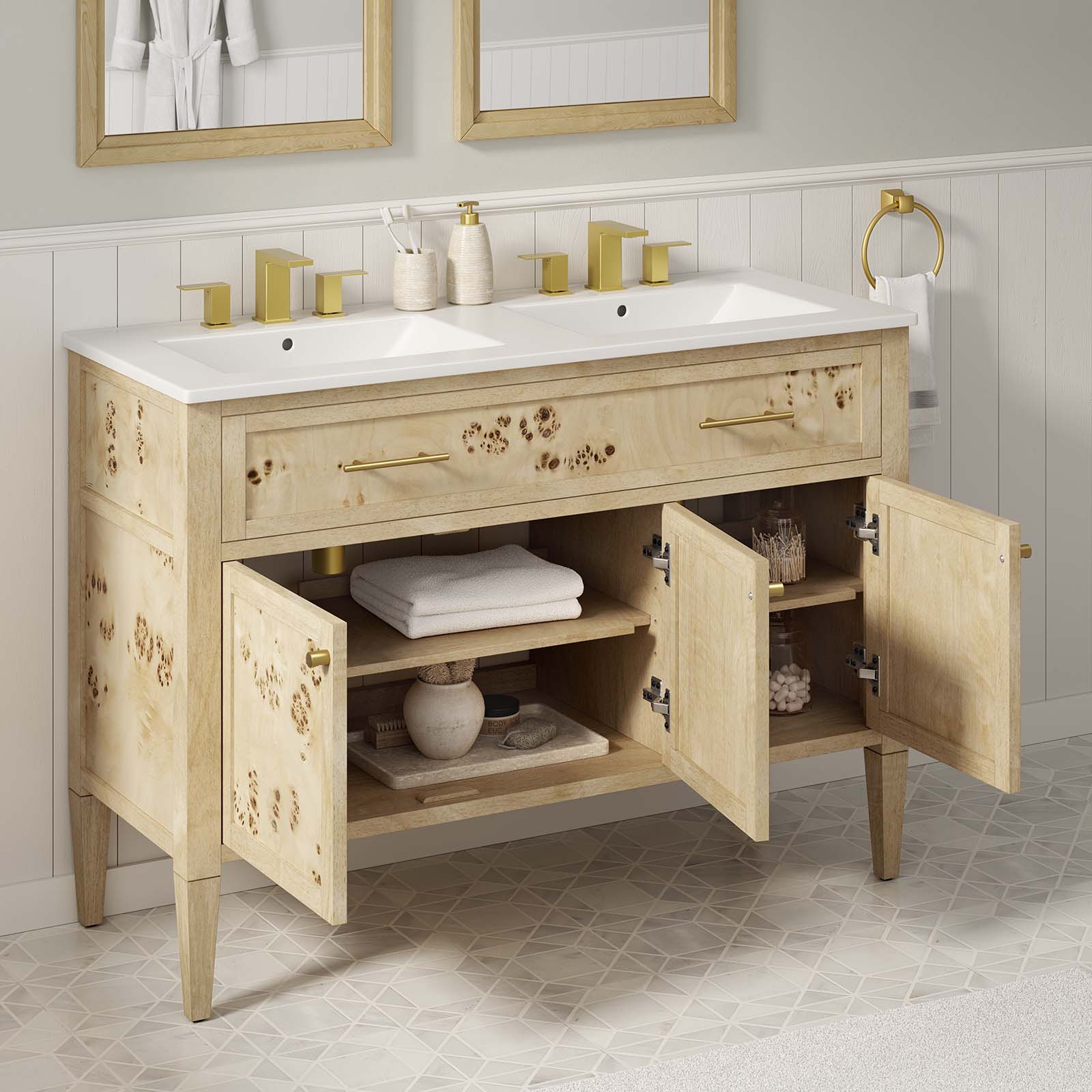 Elysian 48" Double Sink Bathroom Vanity By Modway - EEI-6454 | Bathroom Accessories | Modishstore - 10