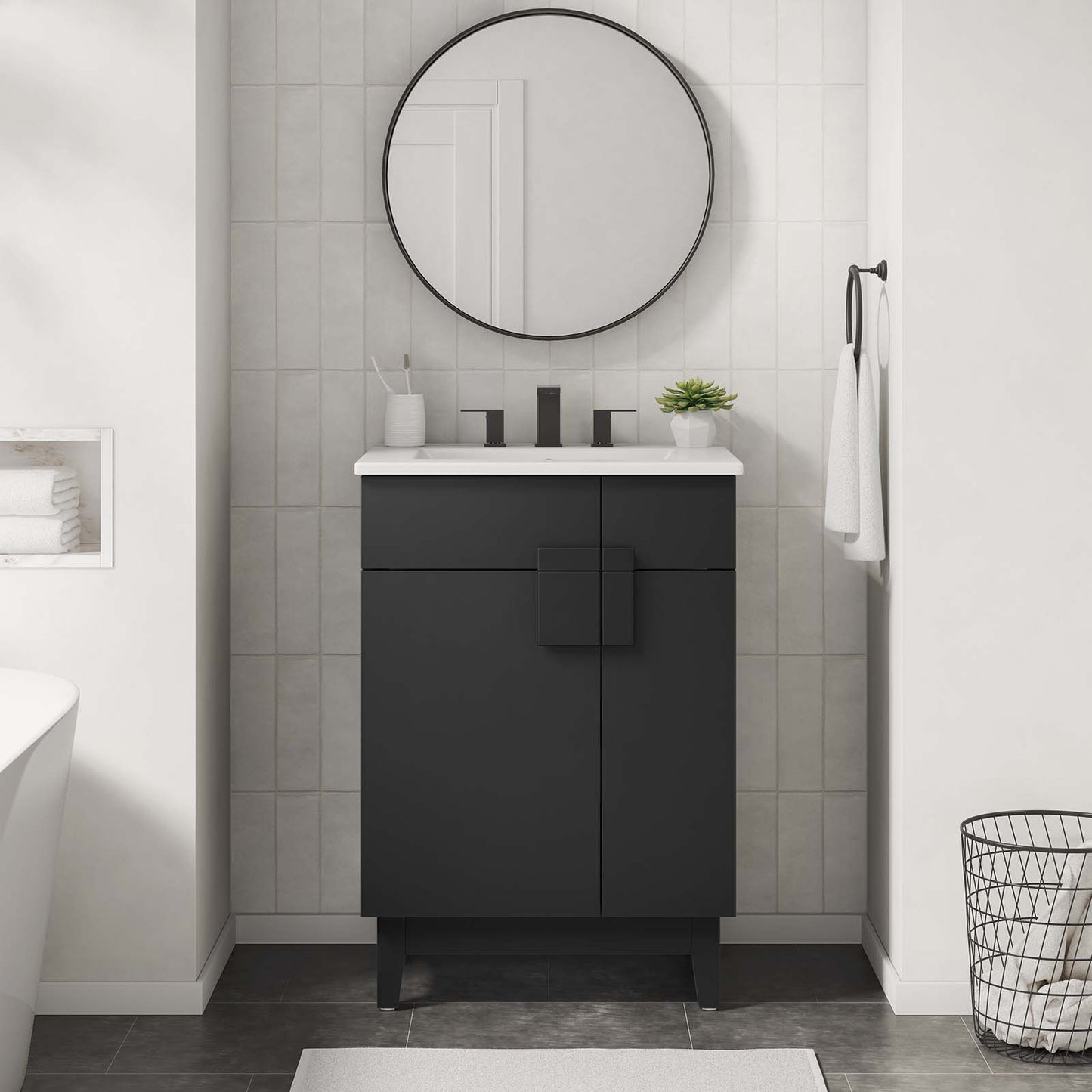 Miles 24” Bathroom Vanity By Modway - EEI-6482 | Bathroom Accessories | Modishstore - 1