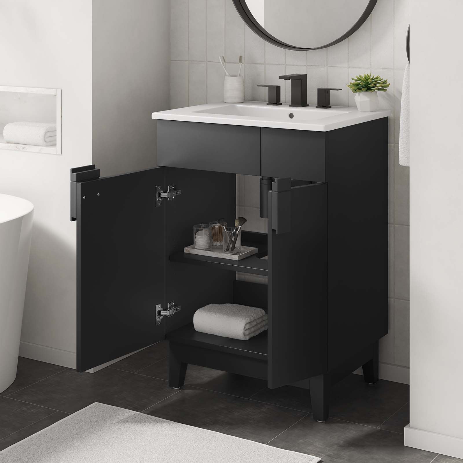 Miles 24” Bathroom Vanity By Modway - EEI-6482 | Bathroom Accessories | Modishstore - 3