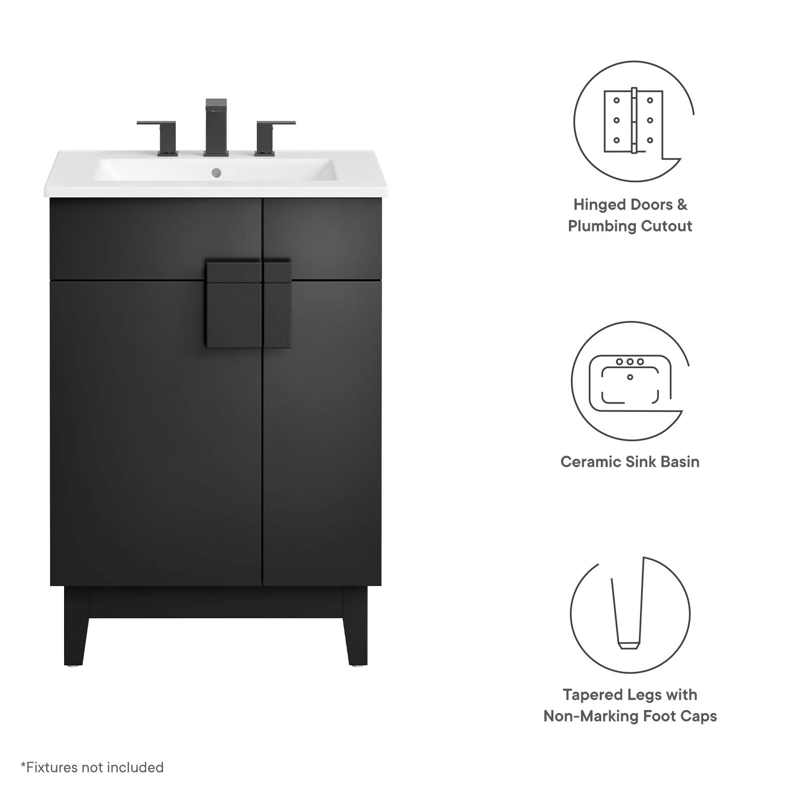 Miles 24” Bathroom Vanity By Modway - EEI-6482 | Bathroom Accessories | Modishstore - 10