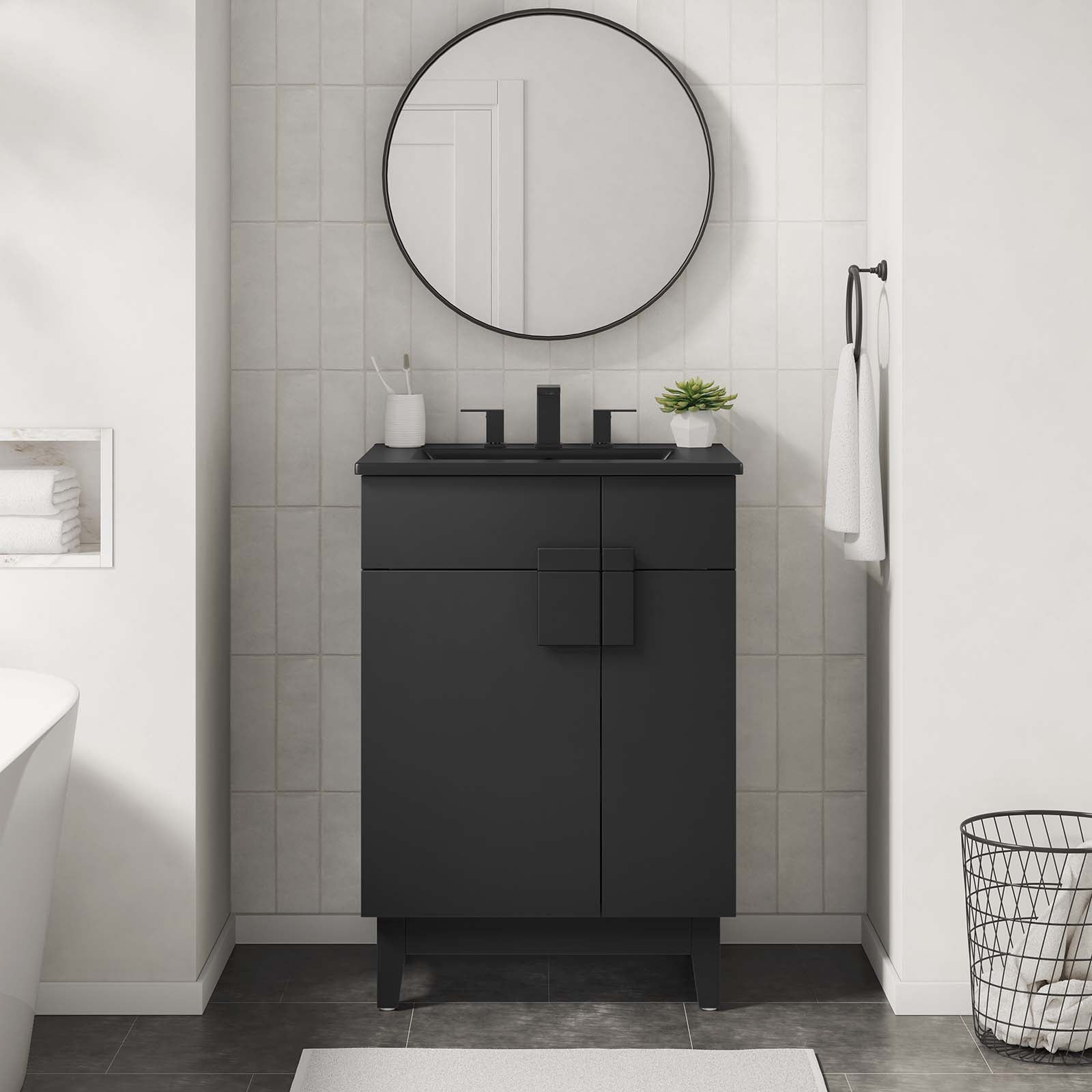 Miles 24” Bathroom Vanity By Modway - EEI-6483 | Bathroom Accessories | Modishstore - 1