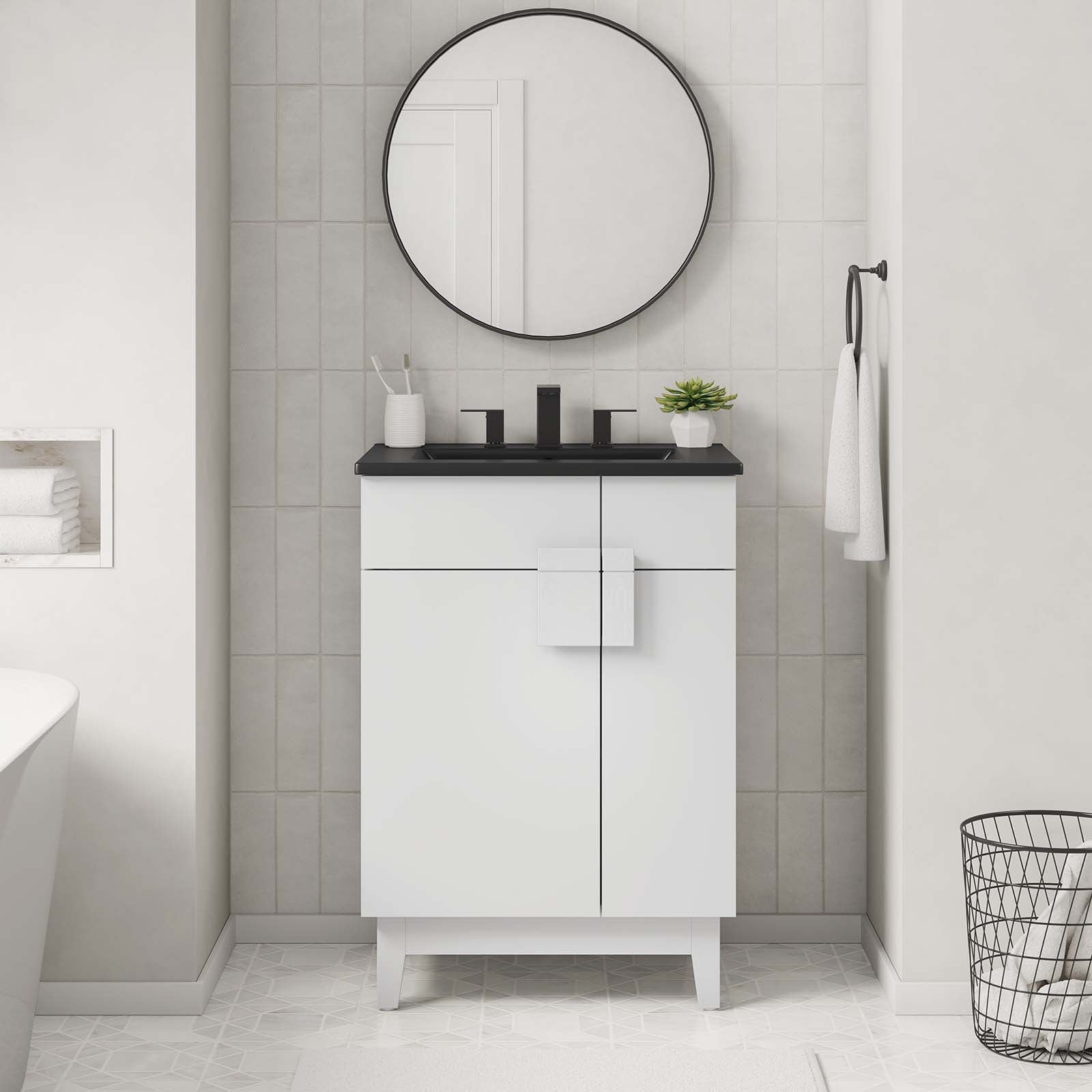 Miles 24” Bathroom Vanity By Modway - EEI-6483 | Bathroom Accessories | Modishstore - 32