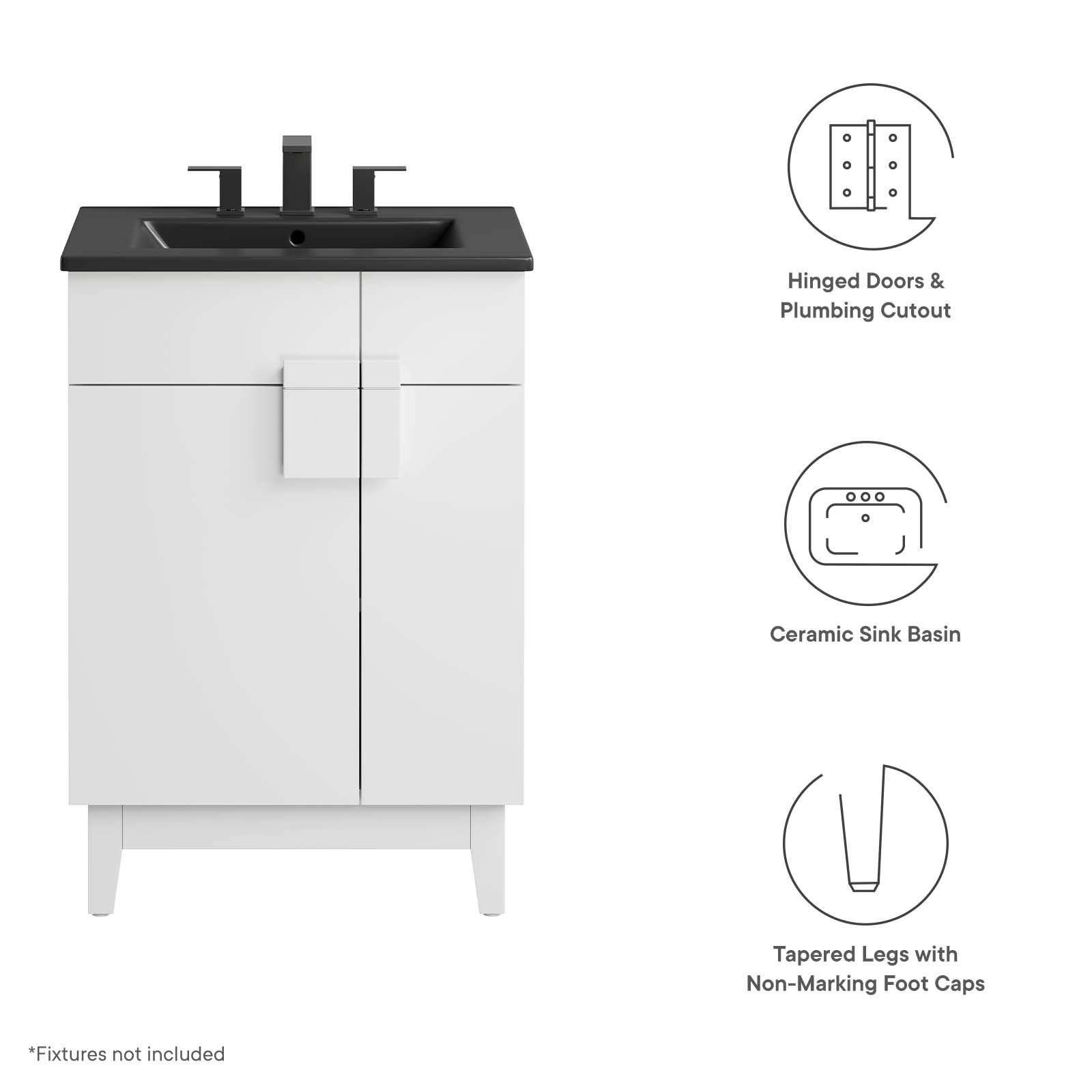 Miles 24” Bathroom Vanity By Modway - EEI-6483 | Bathroom Accessories | Modishstore - 40