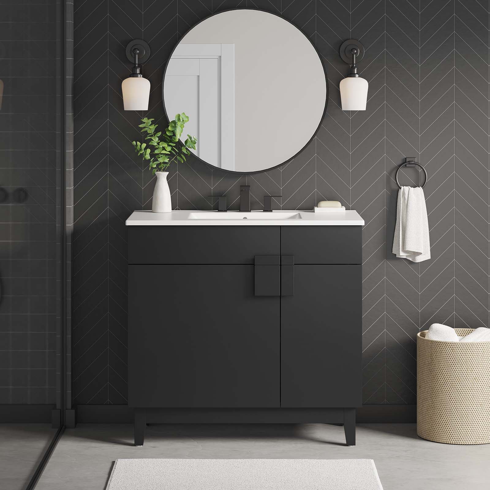 Miles 36” Bathroom Vanity By Modway - EEI-6484 | Bathroom Accessories | Modishstore - 1