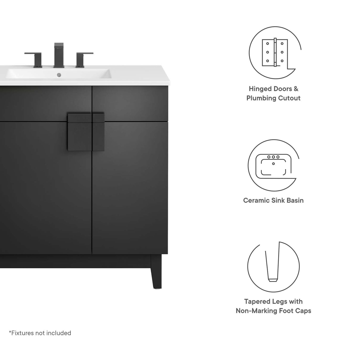 Miles 36” Bathroom Vanity By Modway - EEI-6484 | Bathroom Accessories | Modishstore - 10