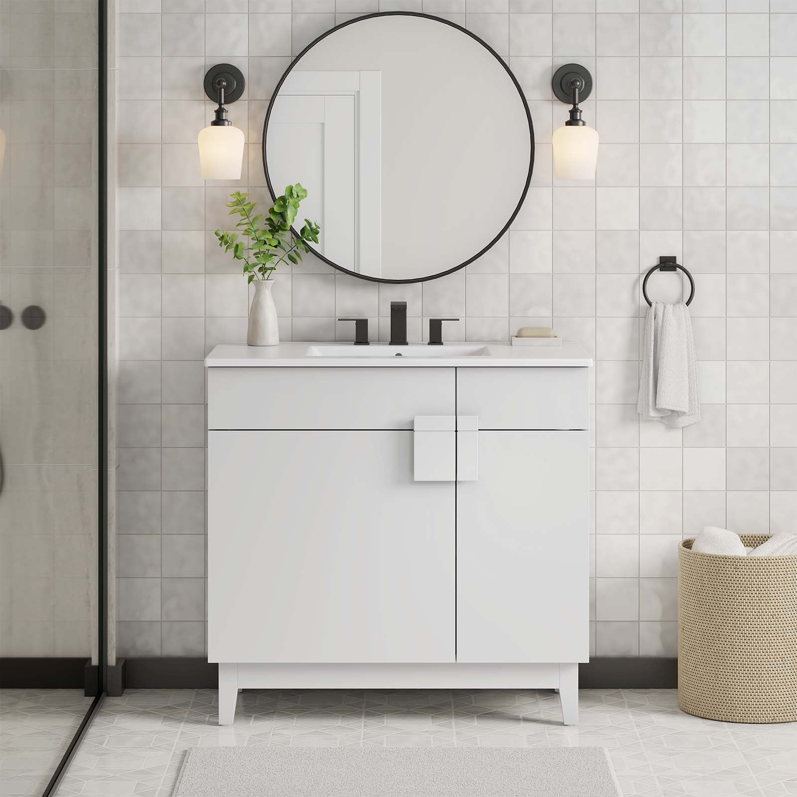 Miles 36” Bathroom Vanity By Modway - EEI-6484 | Bathroom Accessories | Modishstore - 32