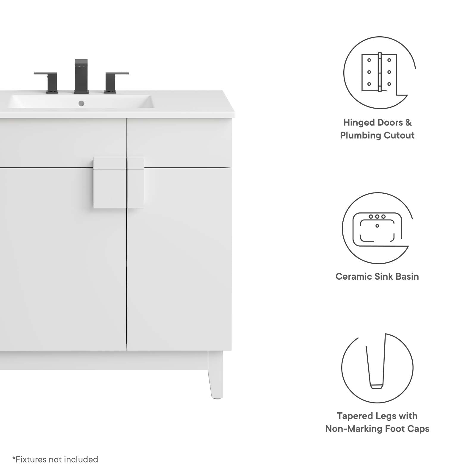 Miles 36” Bathroom Vanity By Modway - EEI-6484 | Bathroom Accessories | Modishstore - 40